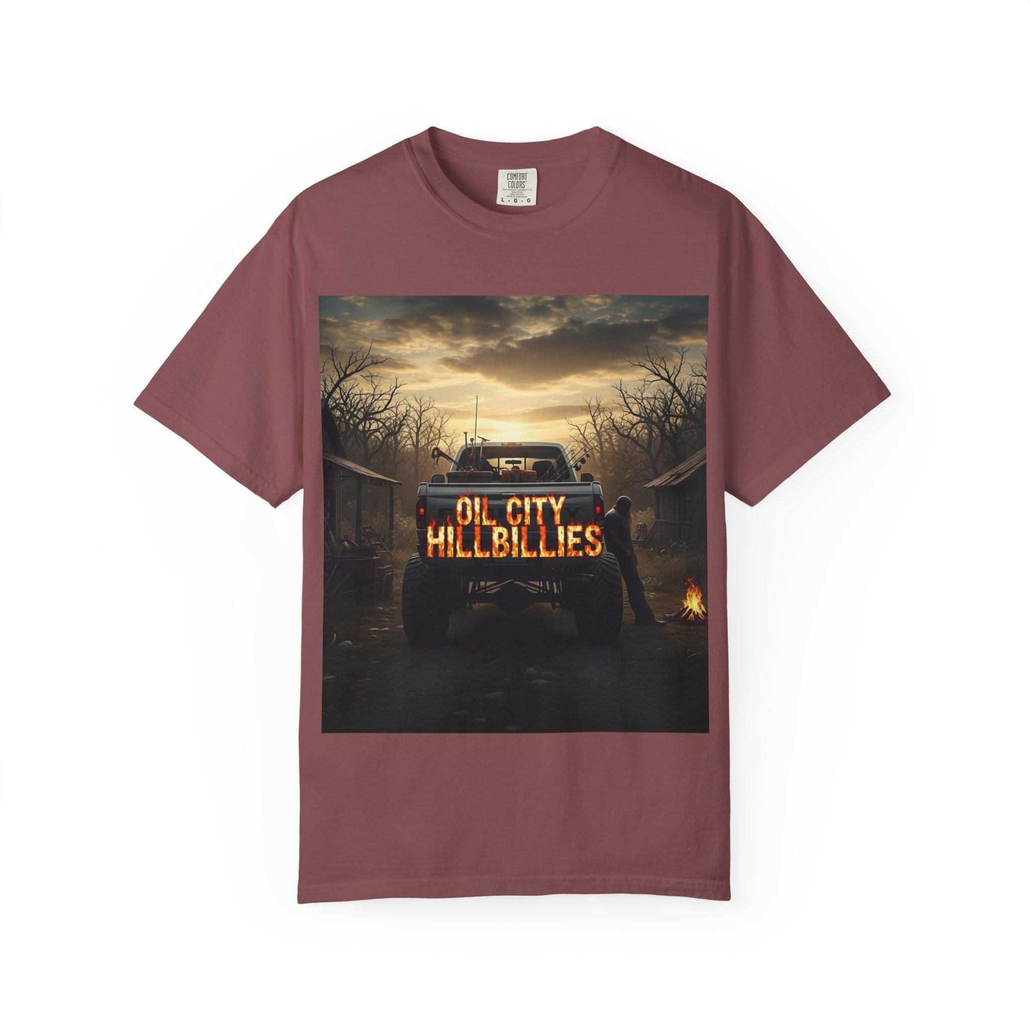 Oil City Hillbillies T-Shirt, Unisex Garment-Dyed Tee, Casual Wear, Outdoor Adventure, Gift for Country Lovers, Vintage Style