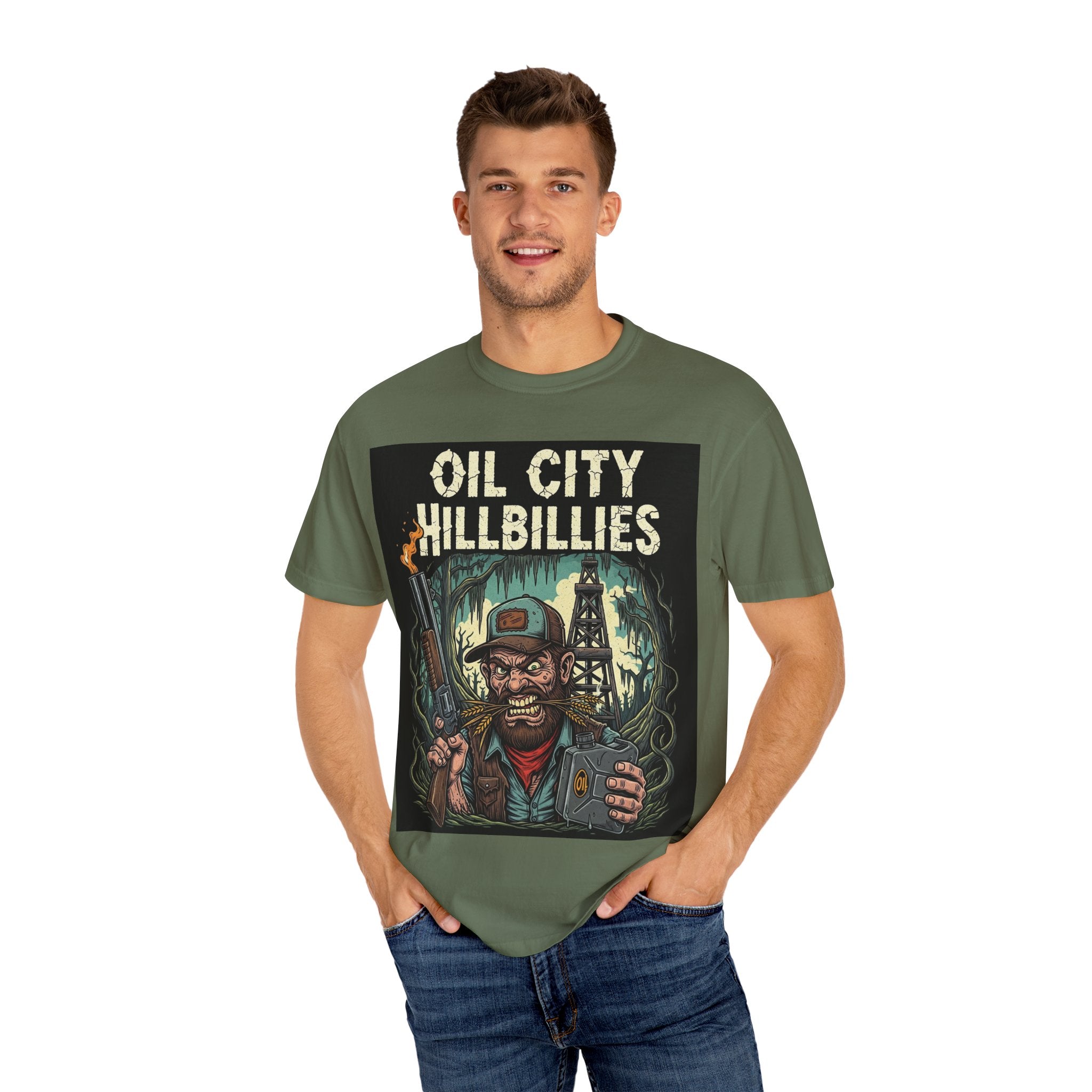 Oil City Hillbillies Unisex T-Shirt – Vintage Graphic Tee, Funny Gift, Casual Wear, Festive Party Shirt, 90s Nostalgia Style