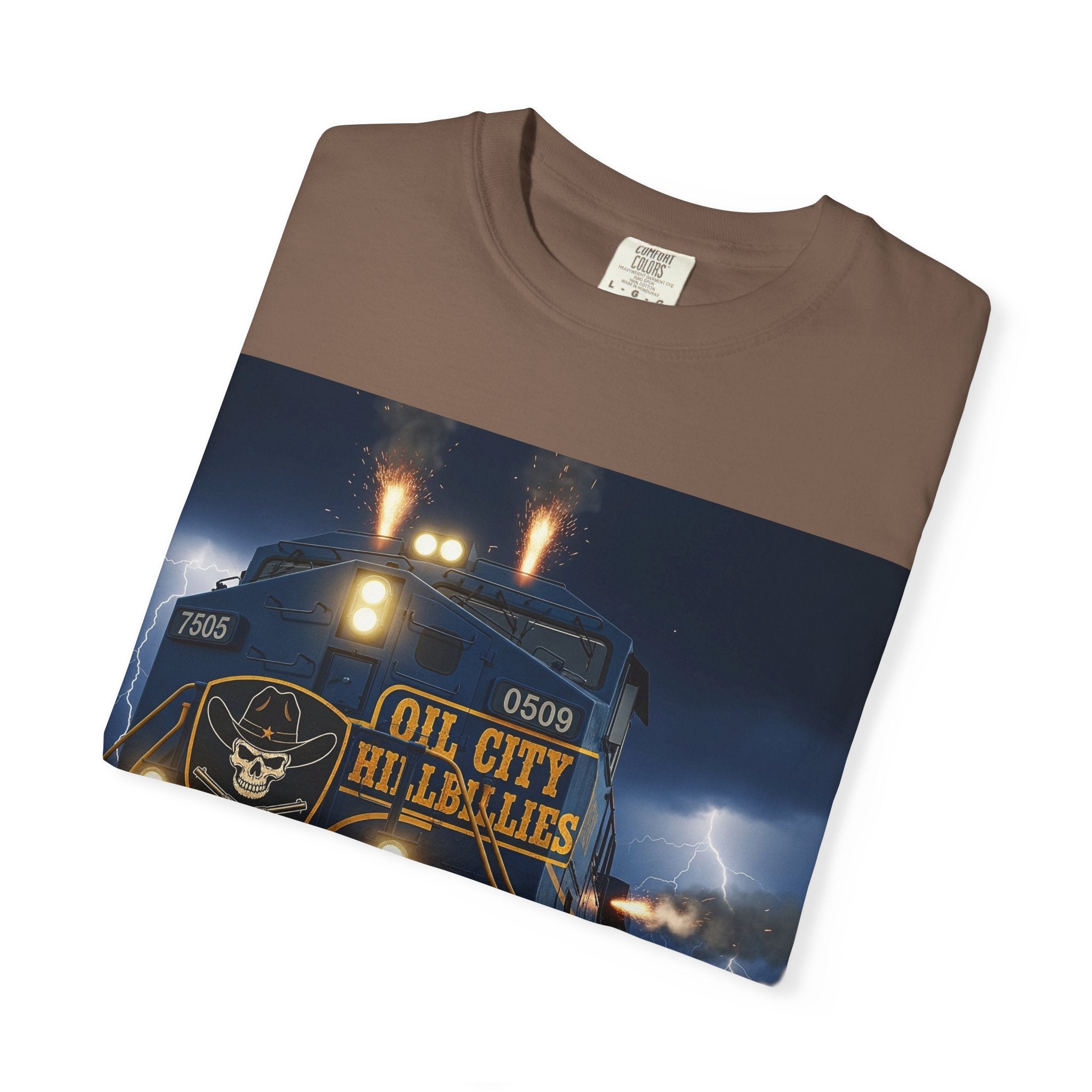 Oil City Hillbillies Unisex Garment-Dyed T-Shirt – Vintage Western Tee, Gift for Outlaw Country Fans, Southern Music Merch, Casual Wear for Band Supporters