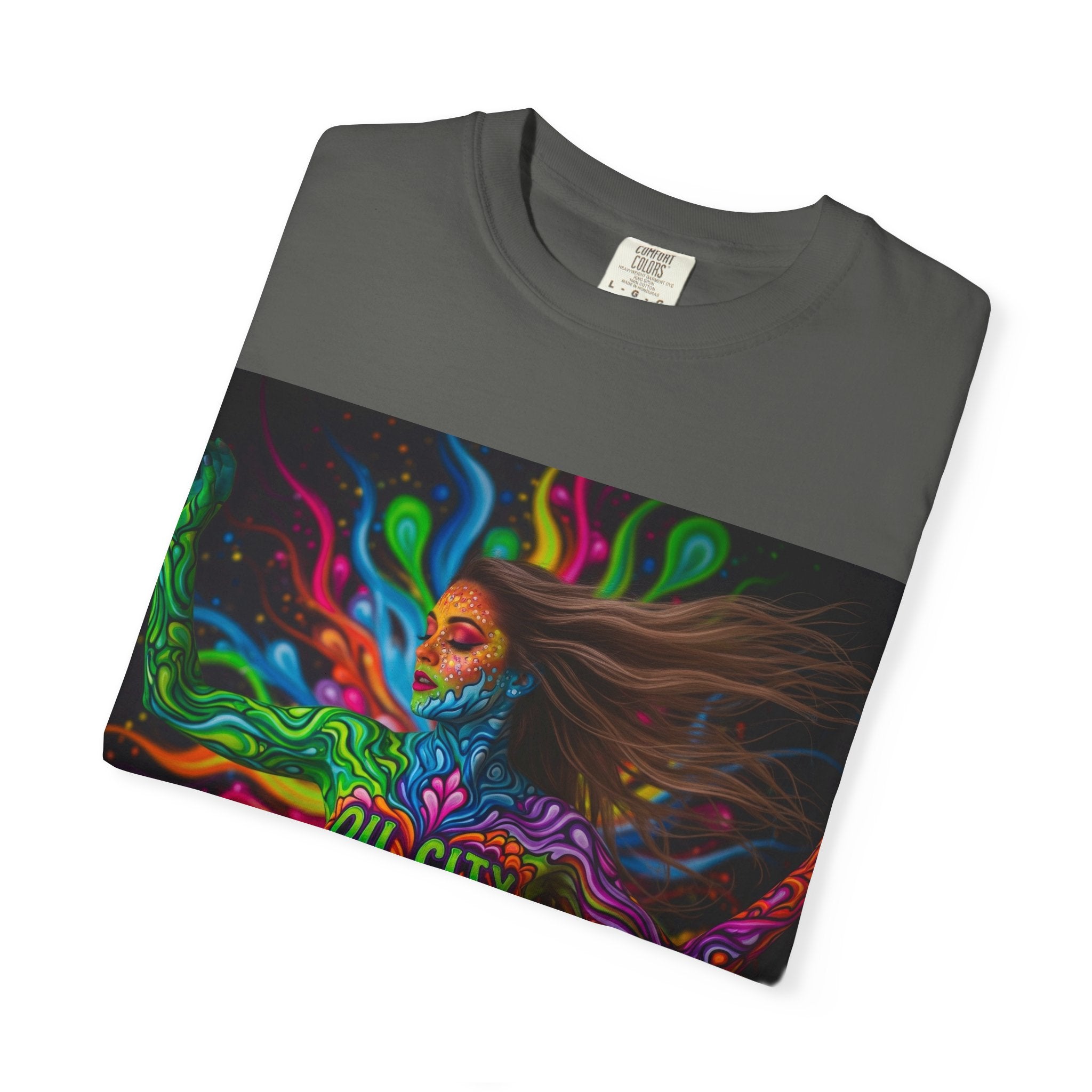 Garment-Dyed Oil City Hillbillies Tee Inspired by Southern Roots and Backwoods Culture, Bohemian T-shirt for Music Festivals, Artistic Outlaw Fashion Statement, Perfect Gift for Fans