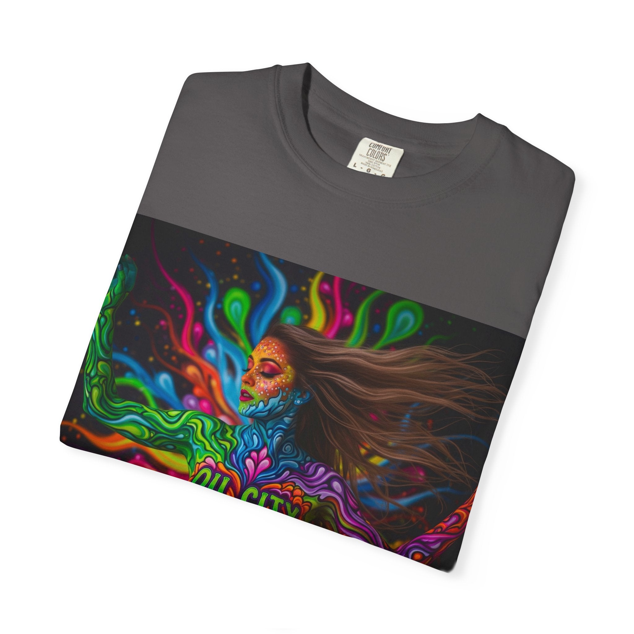 Garment-Dyed Oil City Hillbillies Tee Inspired by Southern Roots and Backwoods Culture, Bohemian T-shirt for Music Festivals, Artistic Outlaw Fashion Statement, Perfect Gift for Fans