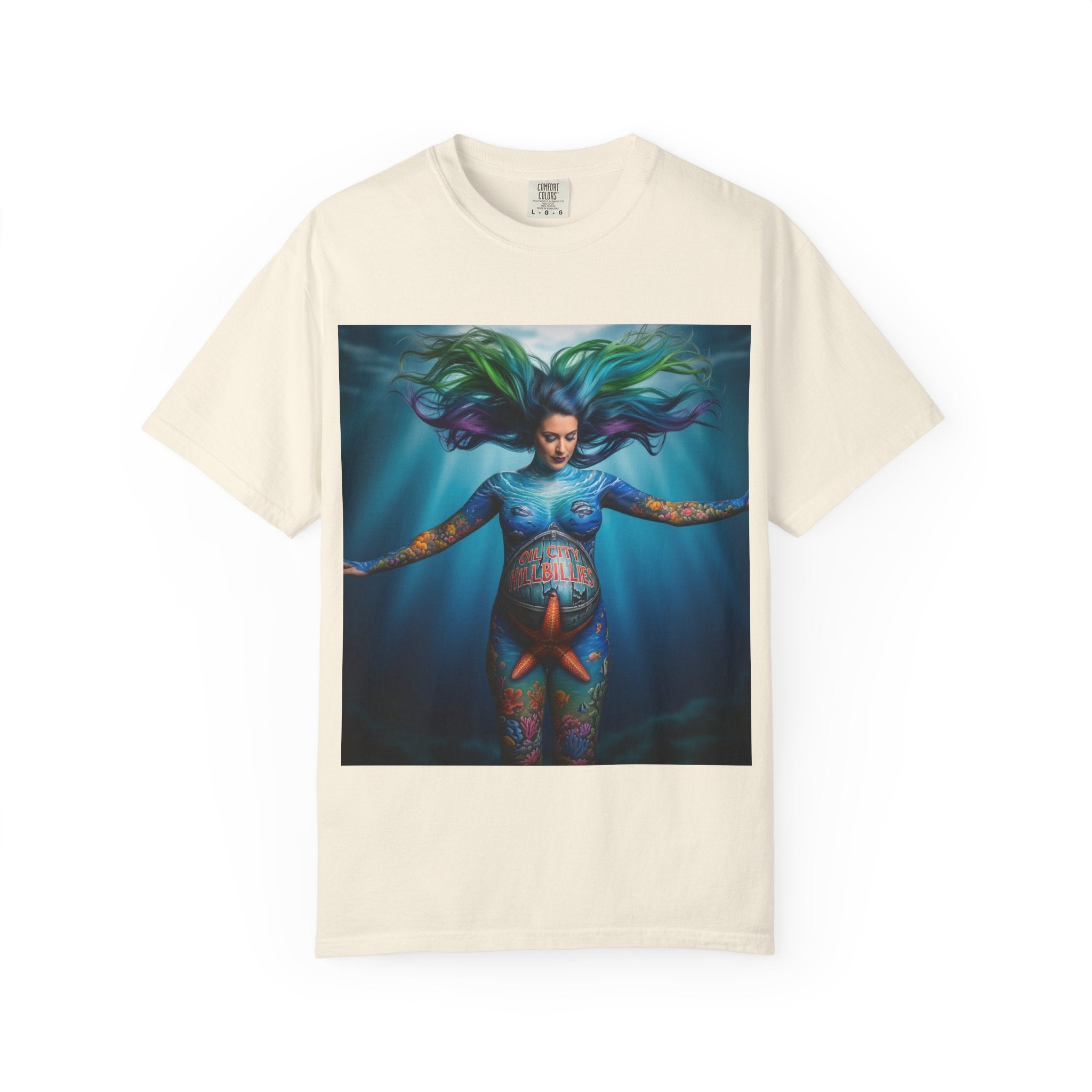 Garment-Dyed Oil City Hillbillies Tee Inspired by Southern Roots and Backwoods Culture, Bohemian T-shirt for Music Festivals, Artistic Outlaw Fashion Statement, Perfect Gift for Fans