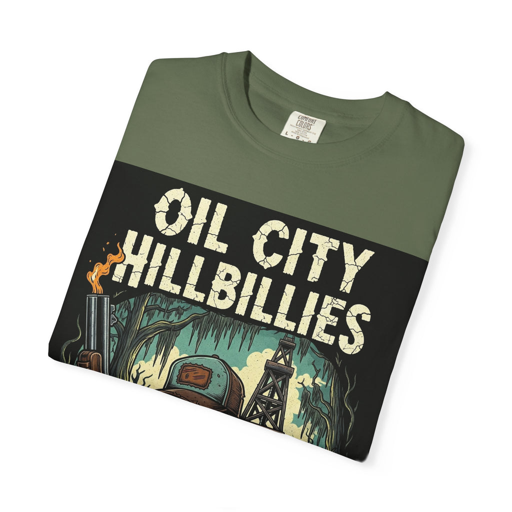 Oil City Hillbillies Unisex T-Shirt – Vintage Graphic Tee, Funny Gift, Casual Wear, Festive Party Shirt, 90s Nostalgia Style