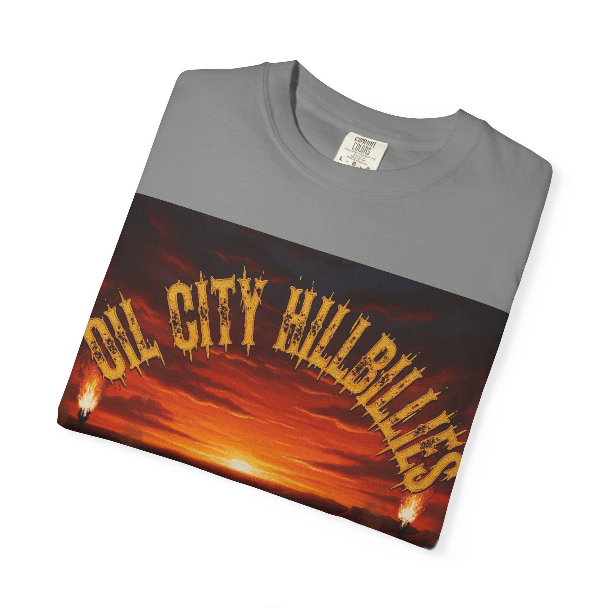 Oil City Hillbillies Sunset Vibe Unisex Tee – Summer Shirt, Festival Fashion, Vintage Graphic Band Tee, Edgy Southern Streetwear