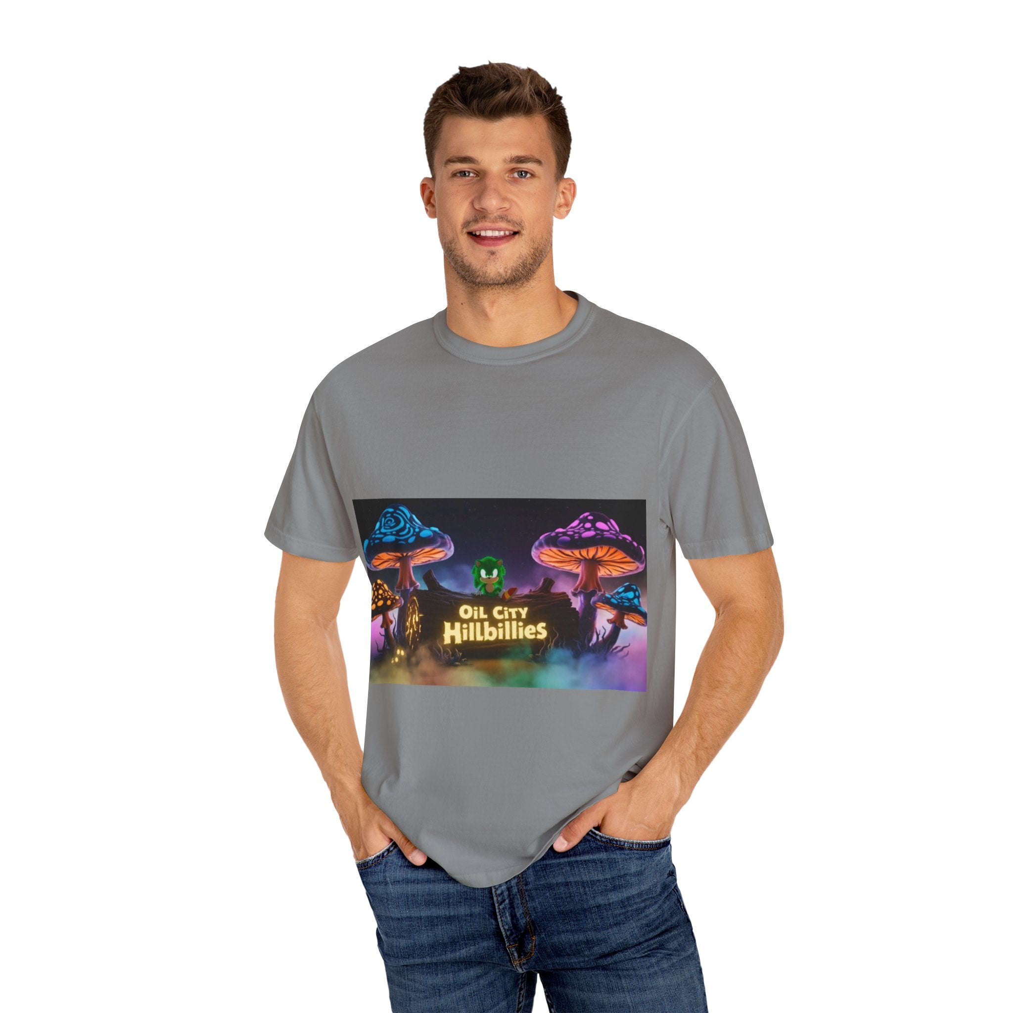Chronic the Hemphog, Oil City Hillbillies T-Shirt | Unisex Garment-Dyed Tee for Art Lovers, Festival Goers, Quirky Gifts, Retro Style, Summer Essential