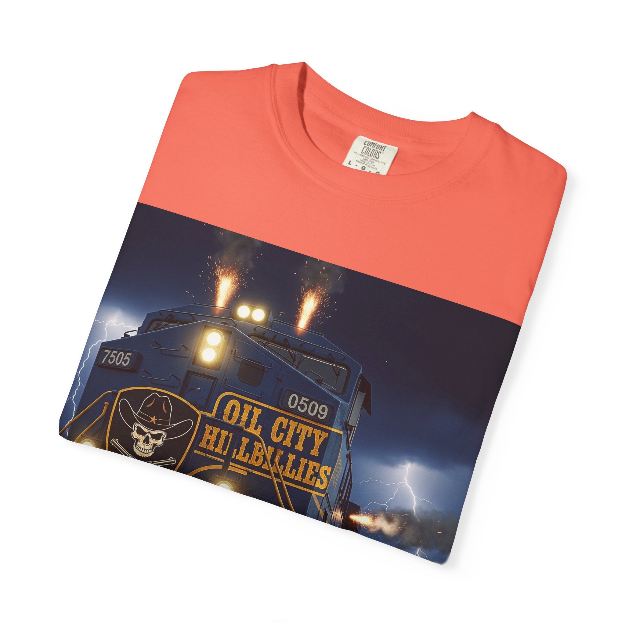 Oil City Hillbillies Unisex Garment-Dyed T-Shirt – Vintage Western Tee, Gift for Outlaw Country Fans, Southern Music Merch, Casual Wear for Band Supporters