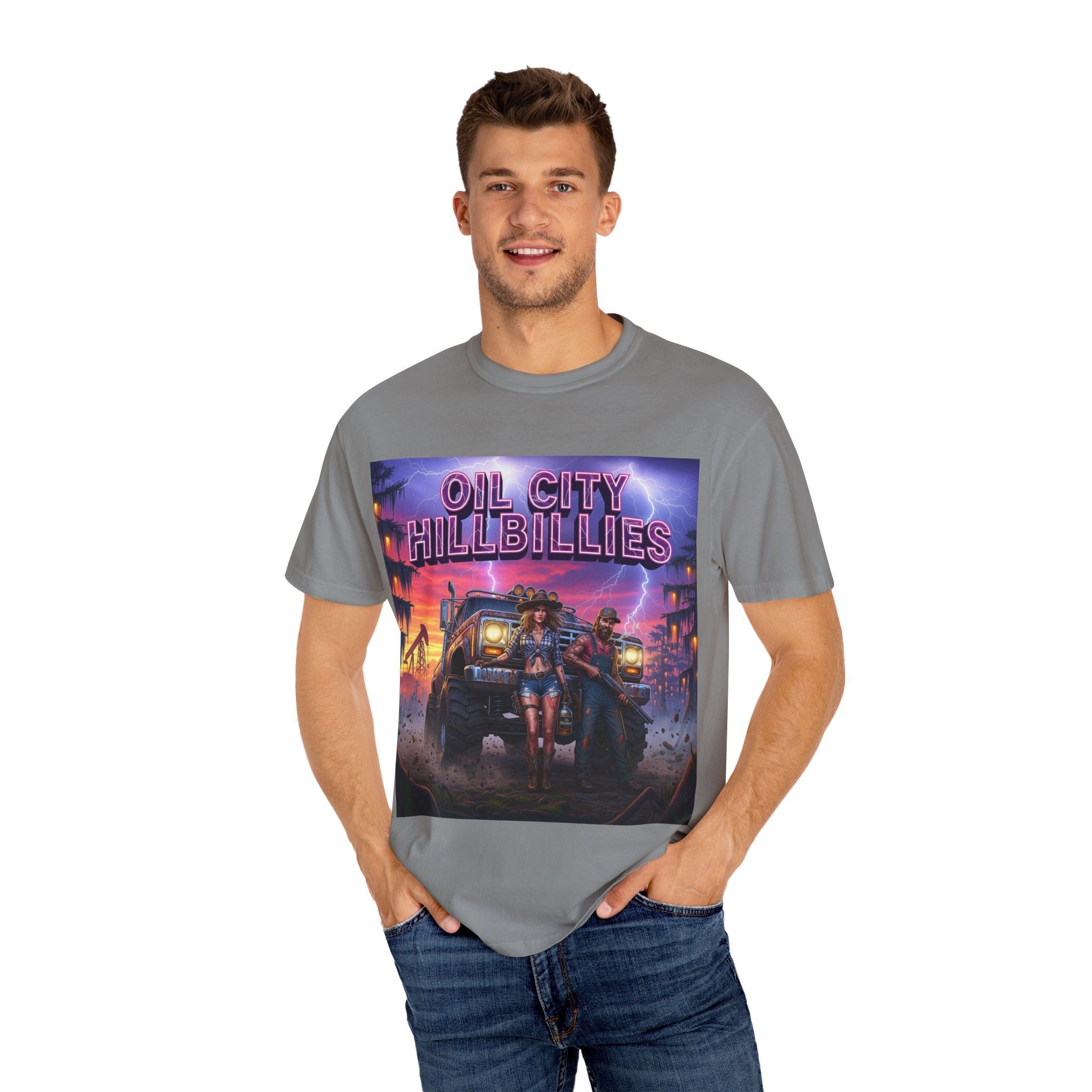 Vintage Oil City Hillbillies T-Shirt – Unisex Graphic Tee, Retro Gift, Festival Wear, Casual Style, Southern Outlaw Statement Shirt