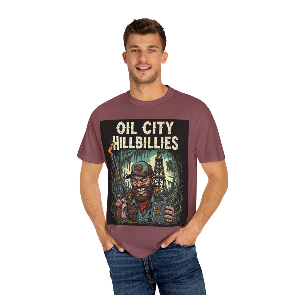 Oil City Hillbillies Unisex T-Shirt – Vintage Graphic Tee, Funny Gift, Casual Wear, Festive Party Shirt, 90s Nostalgia Style