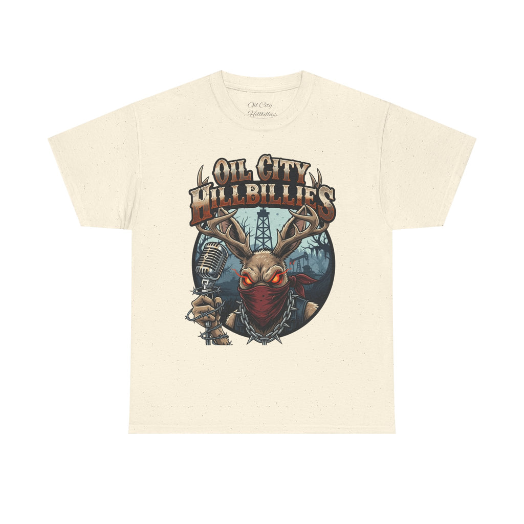 Oil City Hillbillies Unisex Heavy Cotton Tee | Vintage Graphic Tee, Music Festival Shirt, Country Style Apparel, Gift for Him, Casual Wear