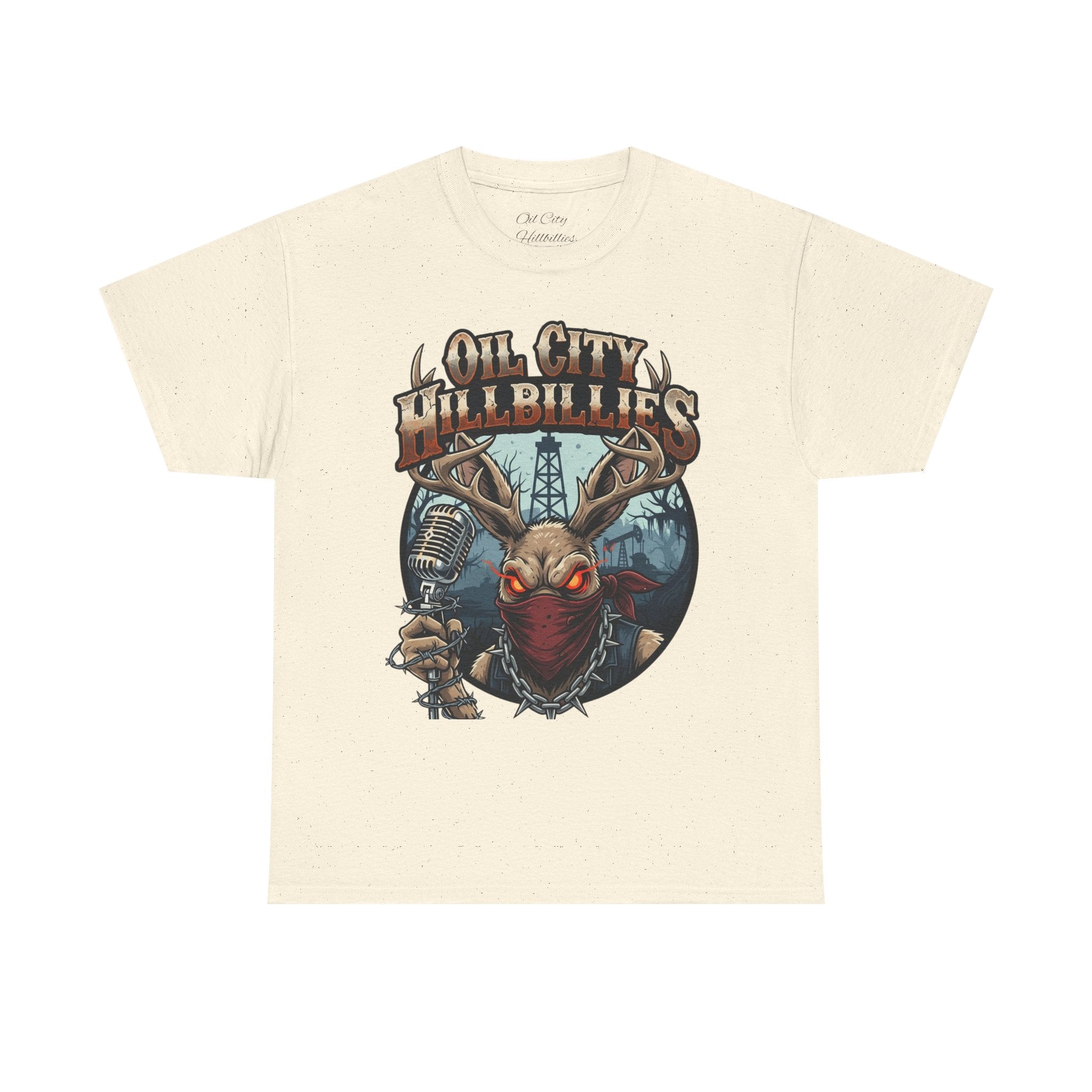 Oil City Hillbillies Unisex Heavy Cotton Tee | Vintage Graphic Tee, Music Festival Shirt, Country Style Apparel, Gift for Him, Casual Wear