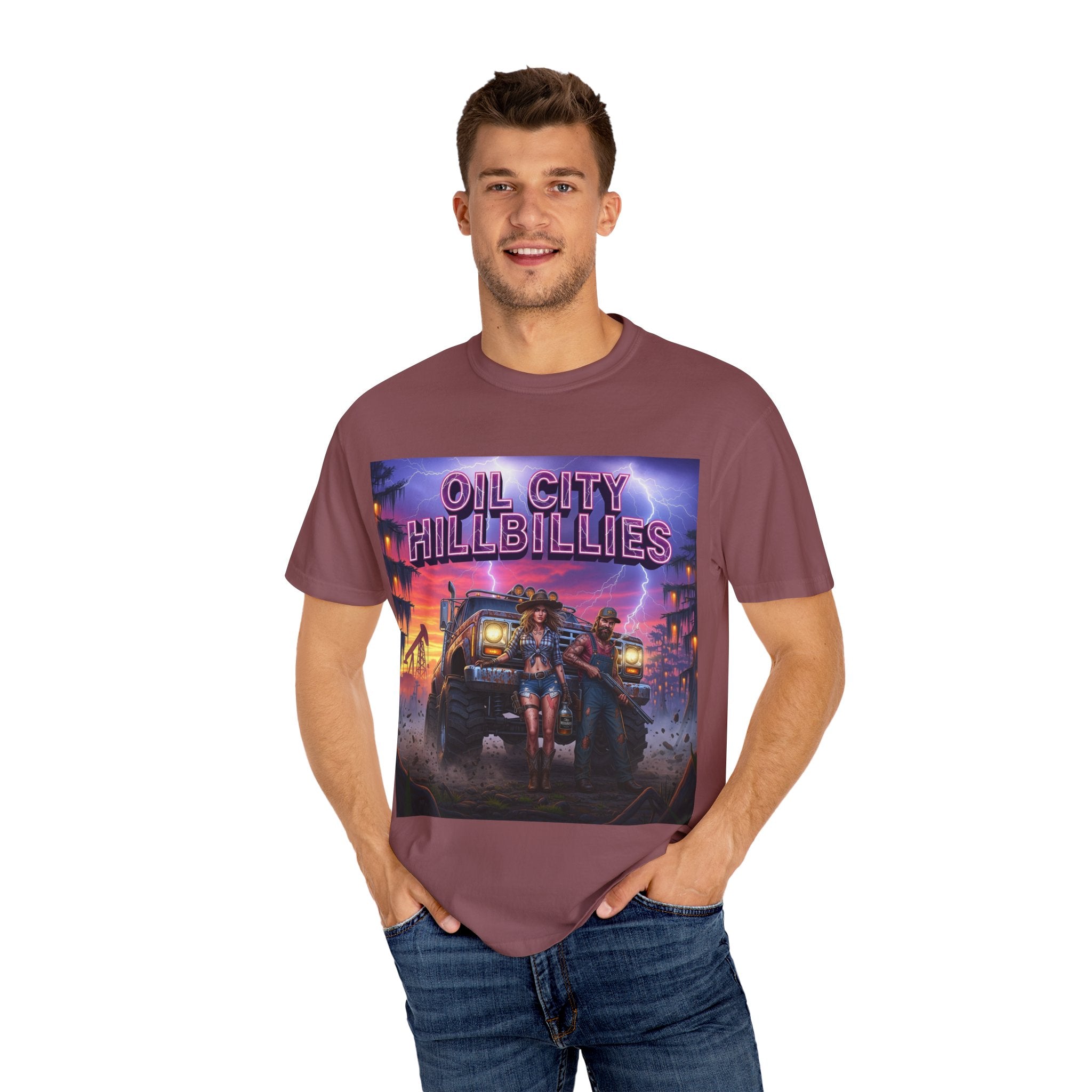 Vintage Oil City Hillbillies T-Shirt – Unisex Graphic Tee, Retro Gift, Festival Wear, Casual Style, Southern Outlaw Statement Shirt