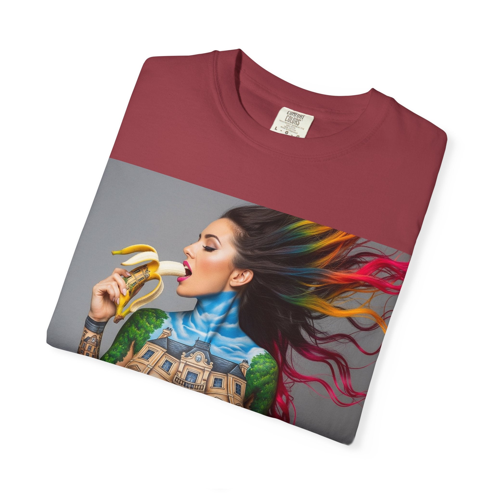 Vibrant Art Tee, Unisex Garment-Dyed T-shirt, Bohemian Style Shirt, Unique Gift, Festival Wear, Artistic Apparel