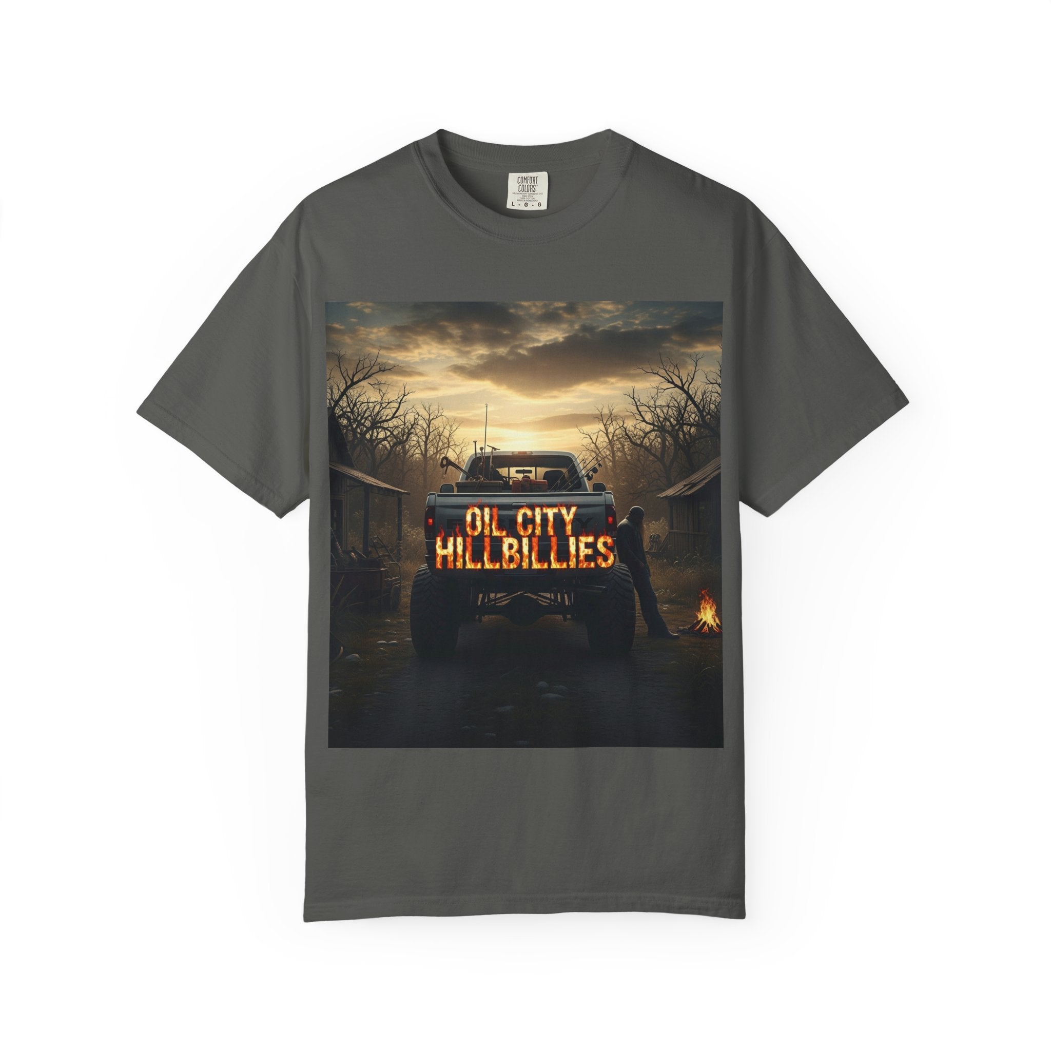 Oil City Hillbillies T-Shirt, Unisex Garment-Dyed Tee, Casual Wear, Outdoor Adventure, Gift for Country Lovers, Vintage Style