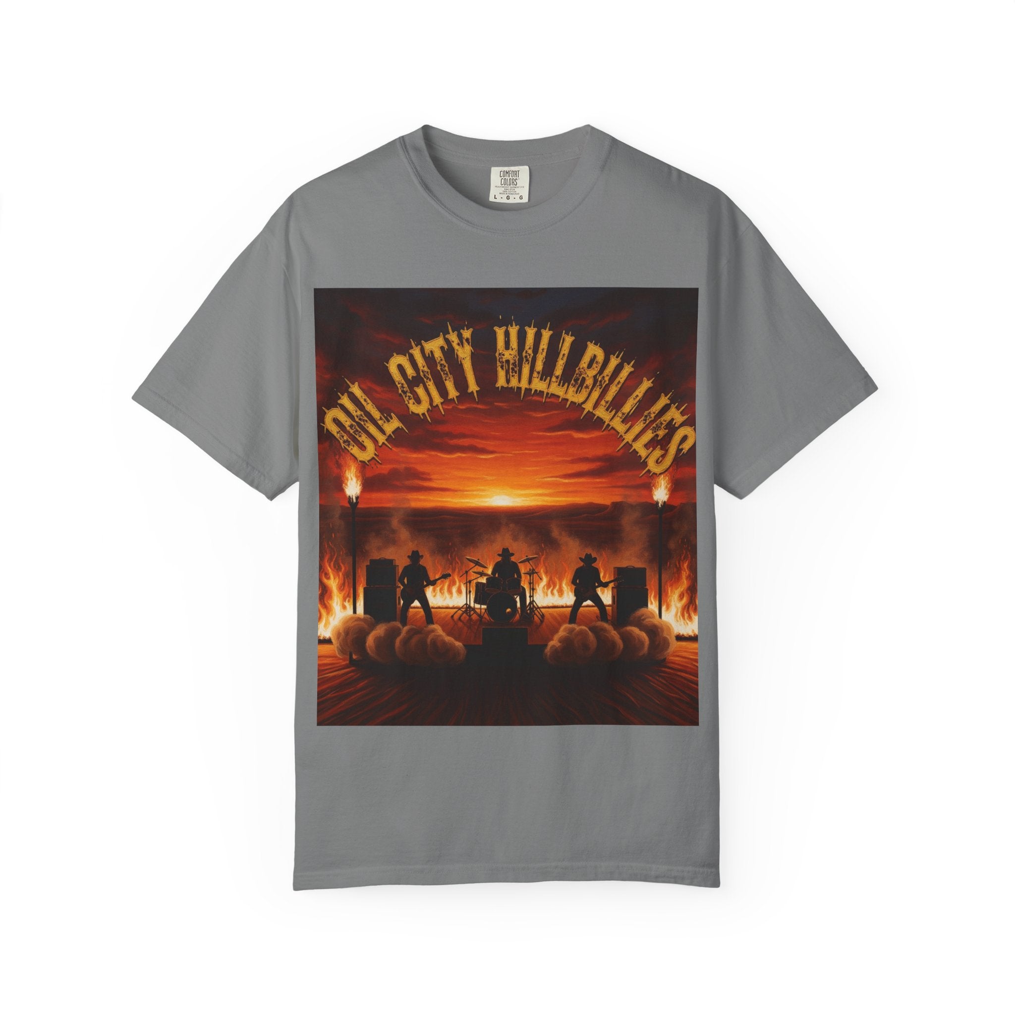 Oil City Hillbillies Sunset Vibe Unisex Tee – Summer Shirt, Festival Fashion, Vintage Graphic Band Tee, Edgy Southern Streetwear