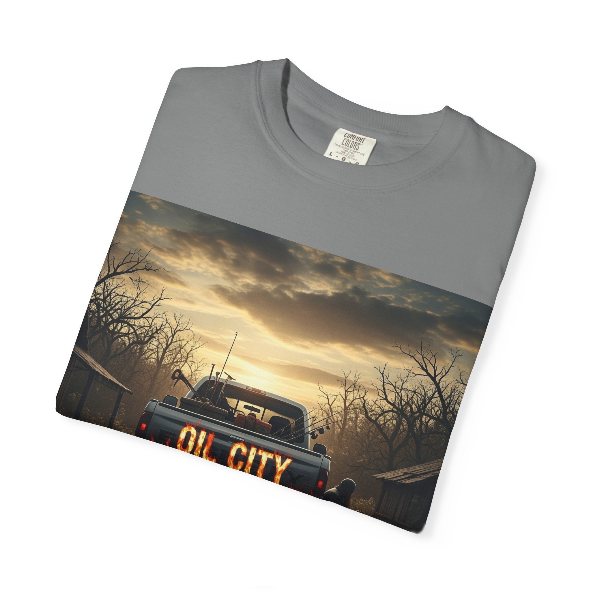 Oil City Hillbillies T-Shirt, Unisex Garment-Dyed Tee, Casual Wear, Outdoor Adventure, Gift for Country Lovers, Vintage Style