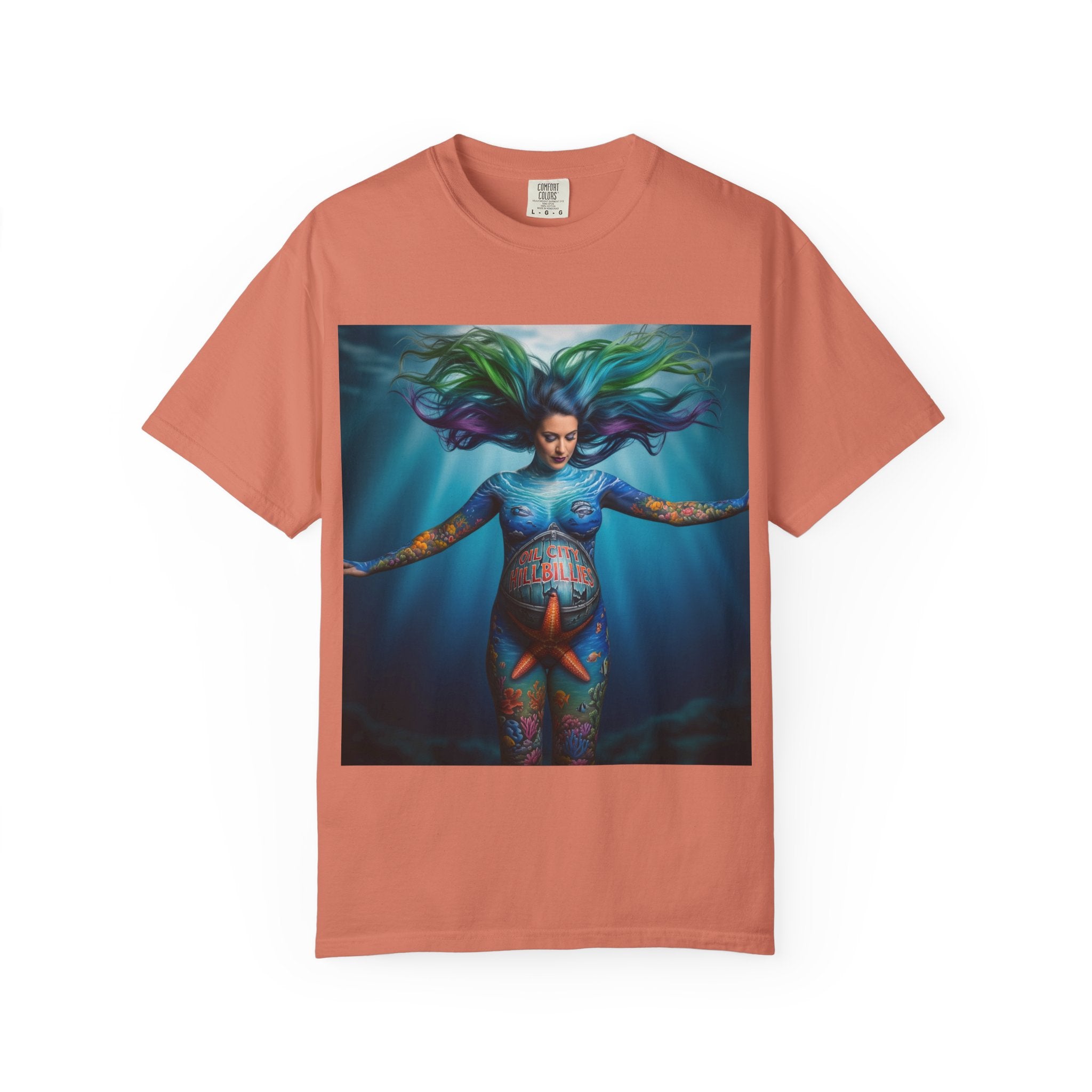 Garment-Dyed Oil City Hillbillies Tee Inspired by Southern Roots and Backwoods Culture, Bohemian T-shirt for Music Festivals, Artistic Outlaw Fashion Statement, Perfect Gift for Fans