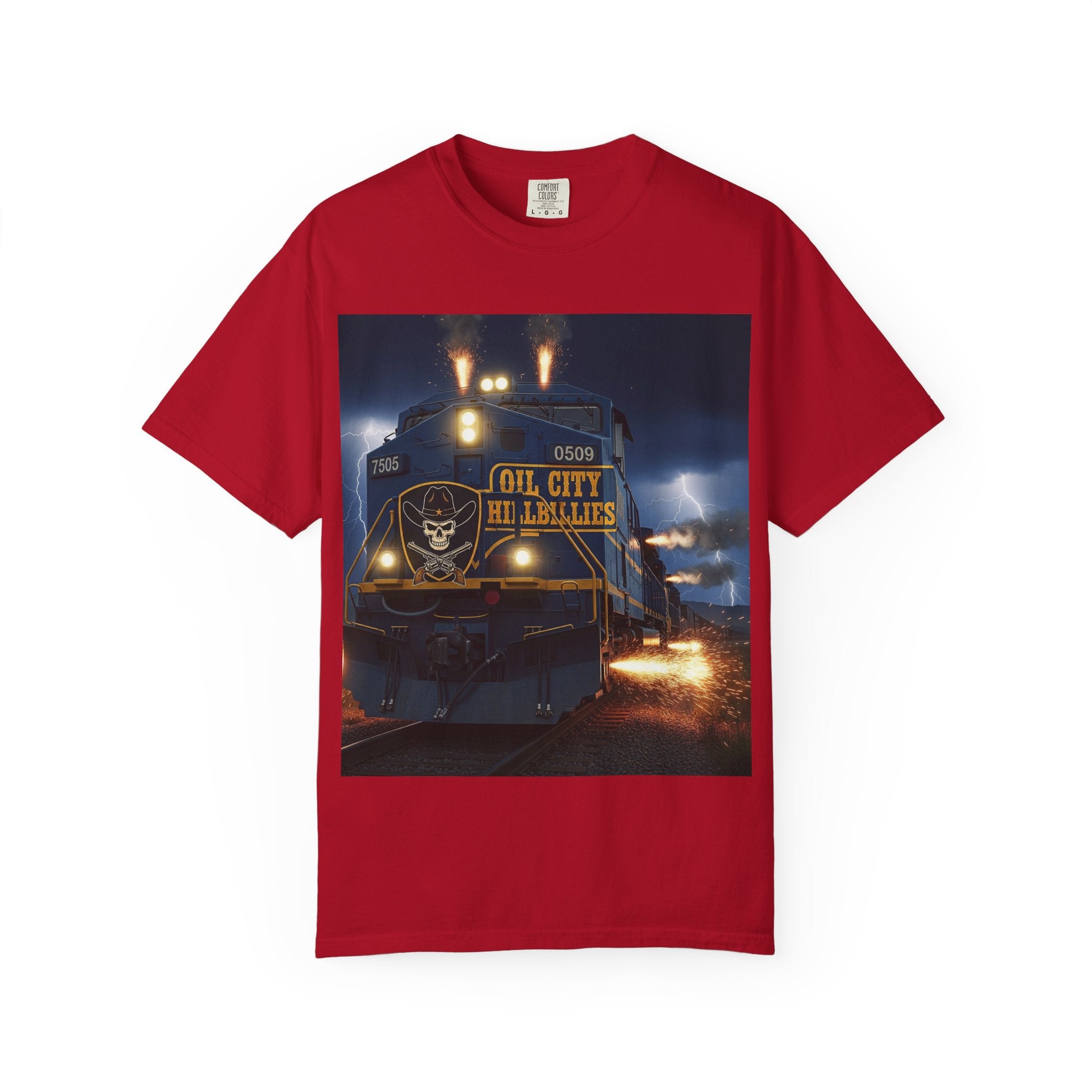 Oil City Hillbillies Unisex Garment-Dyed T-Shirt – Vintage Western Tee, Gift for Outlaw Country Fans, Southern Music Merch, Casual Wear for Band Supporters