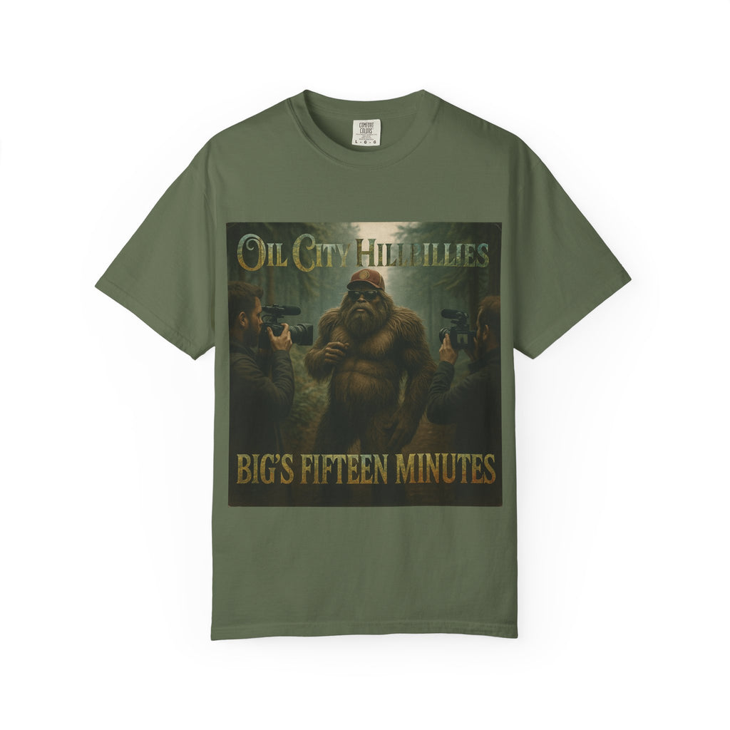 Oil City Hillbillies Unisex T-Shirt, Vintage Style Tee, Bigfoot Humor, Casual Wear, Gift for Nature Lovers, Fun Weekend Shirt