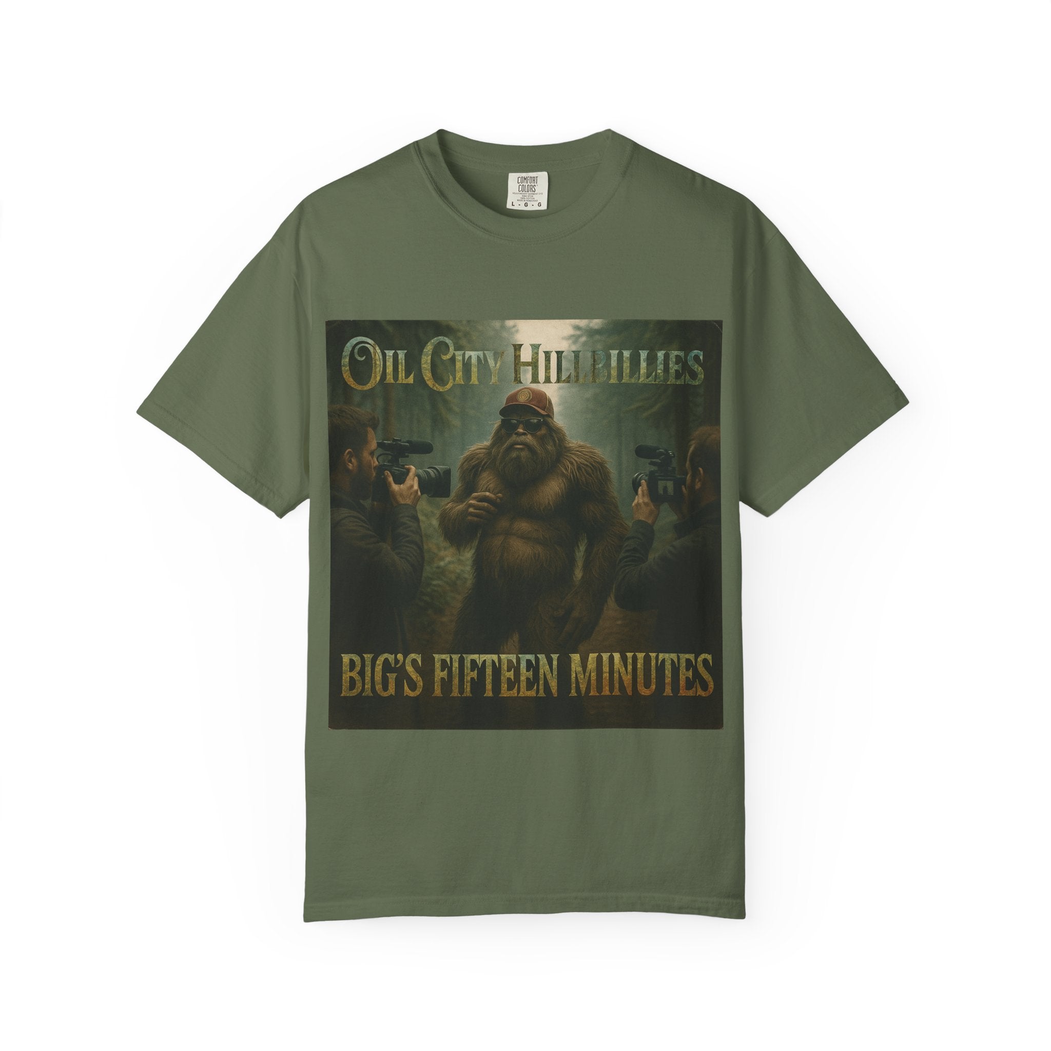 Oil City Hillbillies Unisex T-Shirt, Vintage Style Tee, Bigfoot Humor, Casual Wear, Gift for Nature Lovers, Fun Weekend Shirt