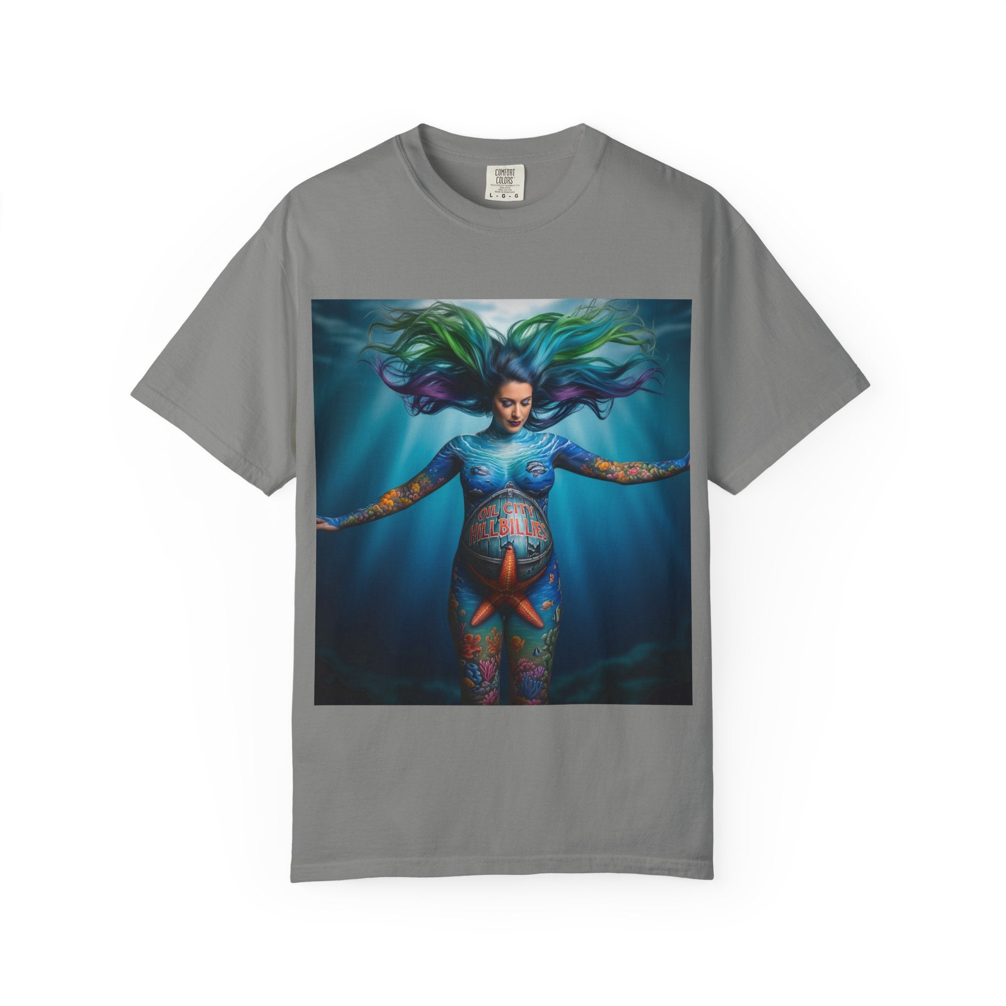 Garment-Dyed Oil City Hillbillies Tee Inspired by Southern Roots and Backwoods Culture, Bohemian T-shirt for Music Festivals, Artistic Outlaw Fashion Statement, Perfect Gift for Fans