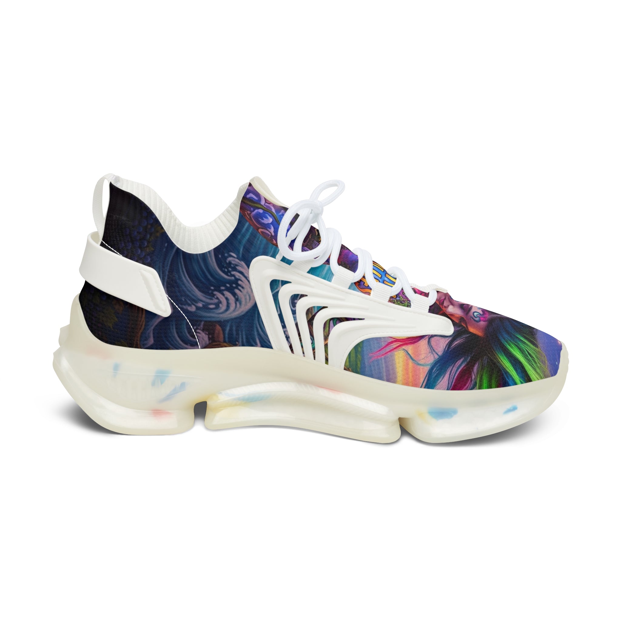 Vibrant Women's Mesh Sneakers | Colorful Athletic Shoes, Trendy Sneakers, Sporty Footwear, Festival Style, Unique Gift Idea