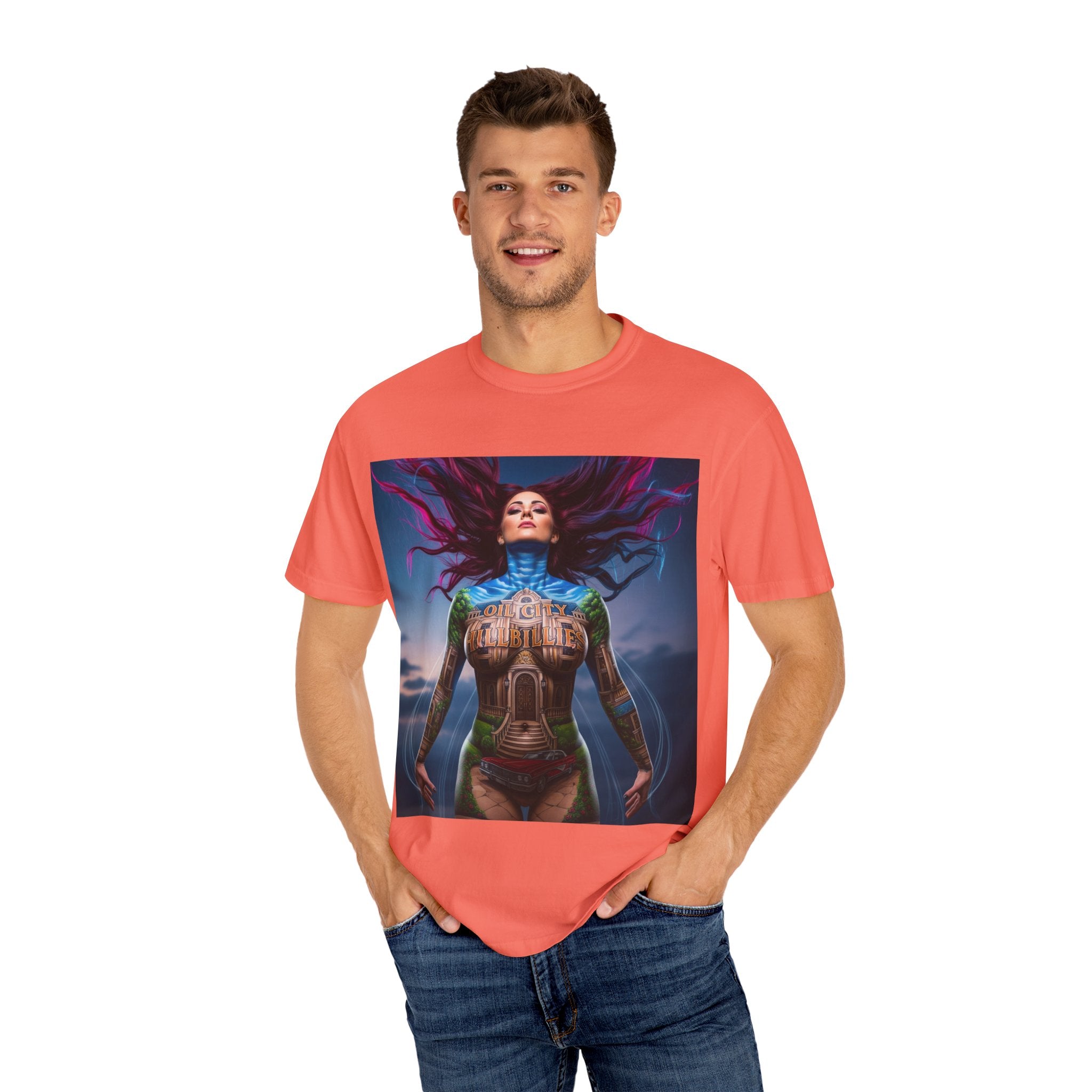 Mystical Spirit T-Shirt | Ethereal Oil City Hillbillies Art Tee, Unisex Graphic Shirt, Bohemian Style, Gift for Her, Festival Wear, Unique Artwear