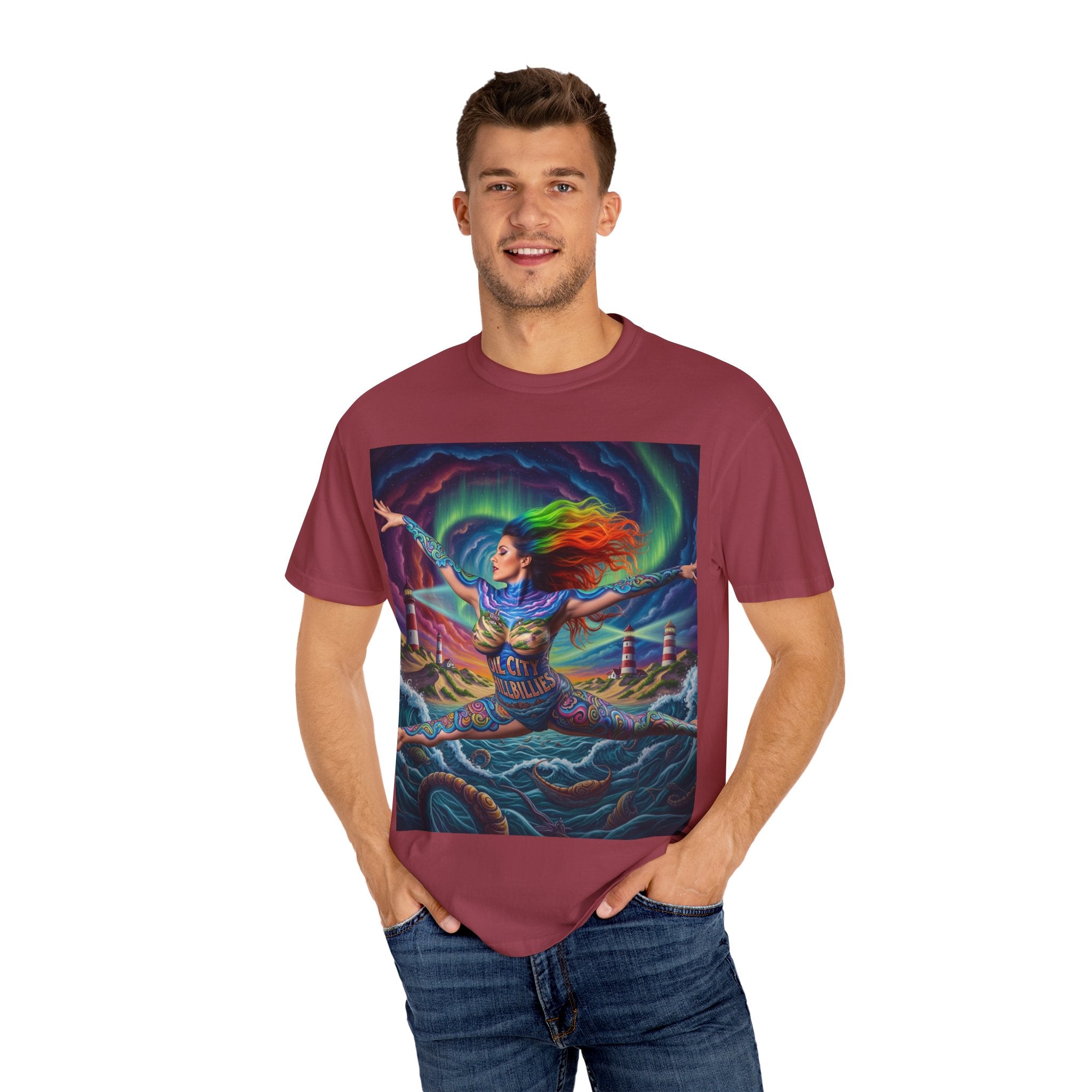 Oil City Hillbillies Colorful Spirit Unisex T-Shirt, Artistic Graphic Tee, Casual Wear, Gift for Art Lovers, Summer Festival Fashion