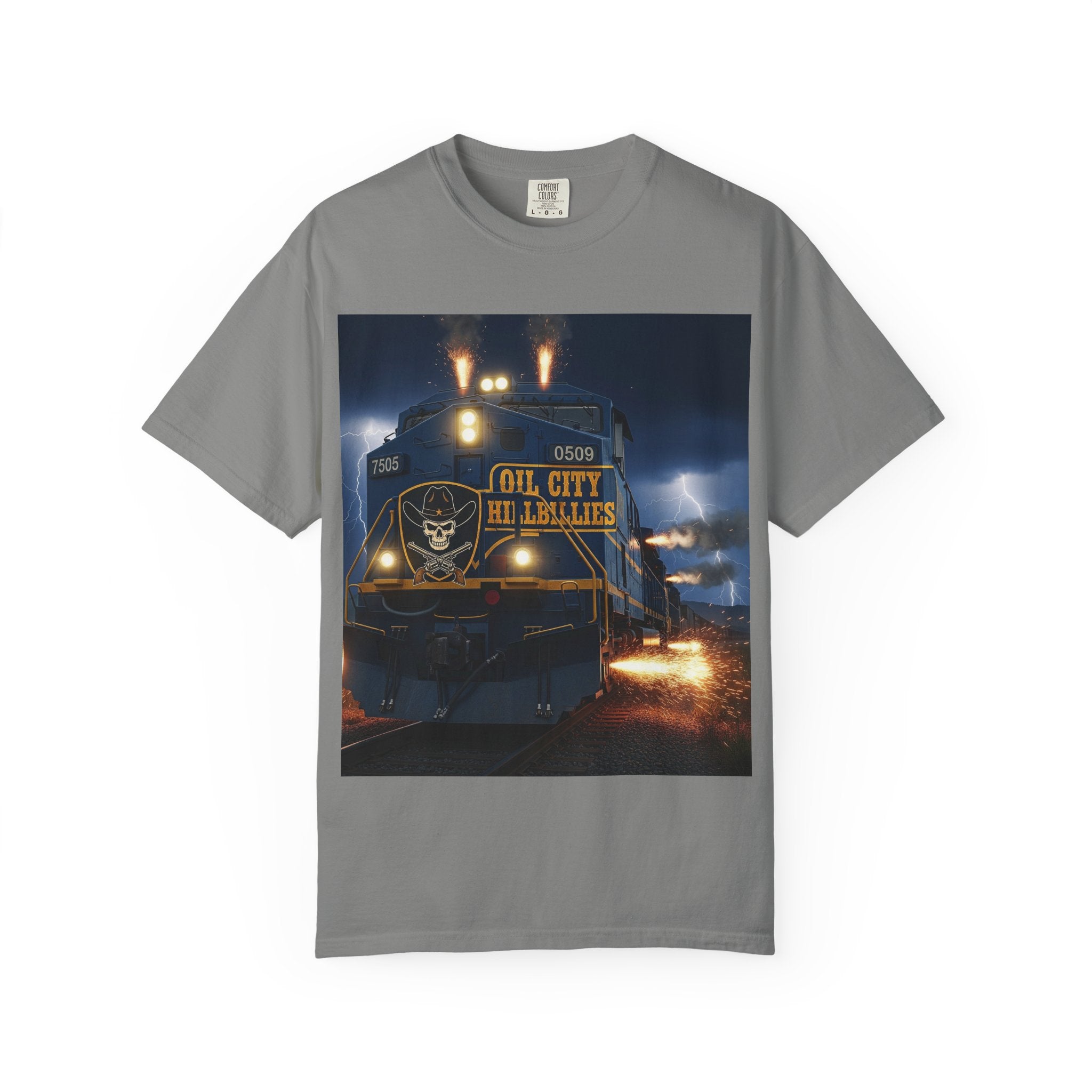 Oil City Hillbillies Unisex Garment-Dyed T-Shirt – Vintage Western Tee, Gift for Outlaw Country Fans, Southern Music Merch, Casual Wear for Band Supporters