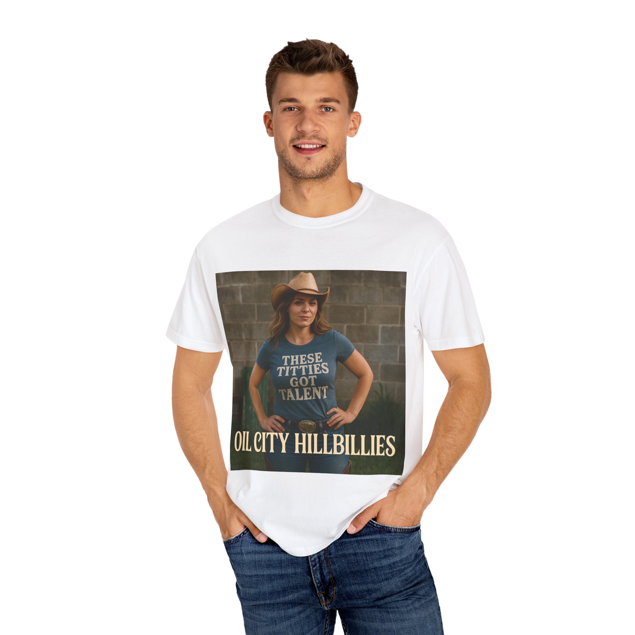 Oil City Hillbillies Unisex Garment-Dyed T-Shirt, Funny Country Shirt, Gift for Country Lovers, Unique Humor Tee, Casual Farm Style Apparel