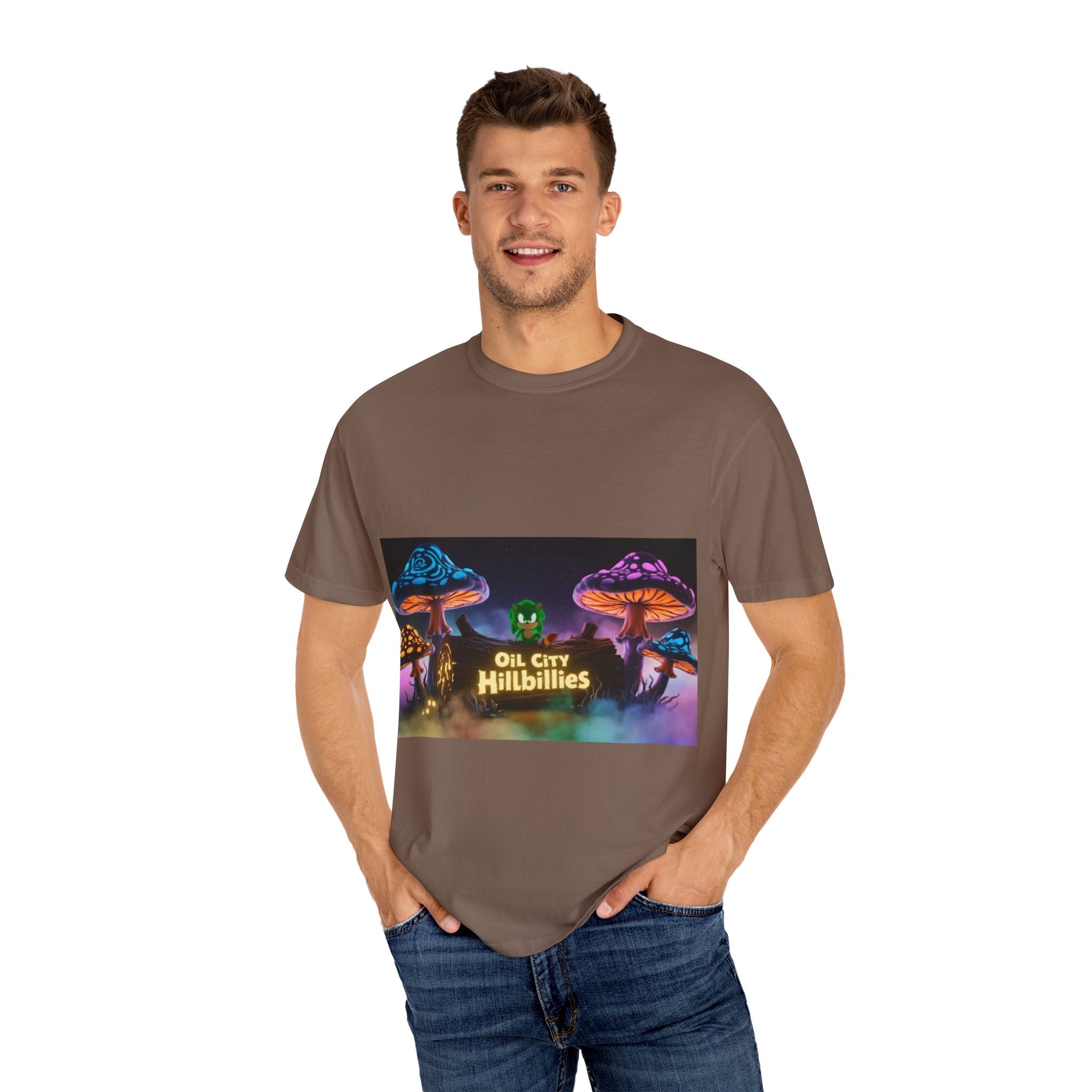 Chronic the Hemphog, Oil City Hillbillies T-Shirt | Unisex Garment-Dyed Tee for Art Lovers, Festival Goers, Quirky Gifts, Retro Style, Summer Essential