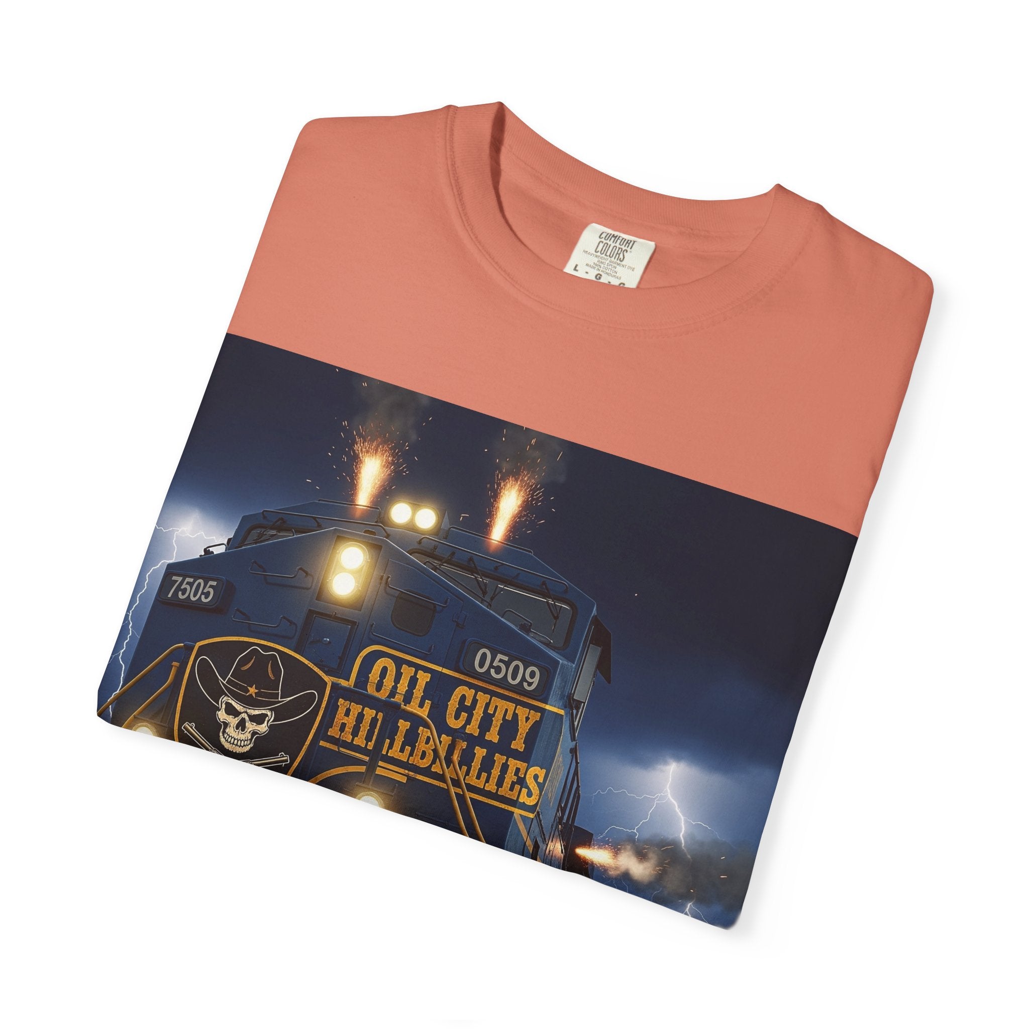 Oil City Hillbillies Unisex Garment-Dyed T-Shirt – Vintage Western Tee, Gift for Outlaw Country Fans, Southern Music Merch, Casual Wear for Band Supporters