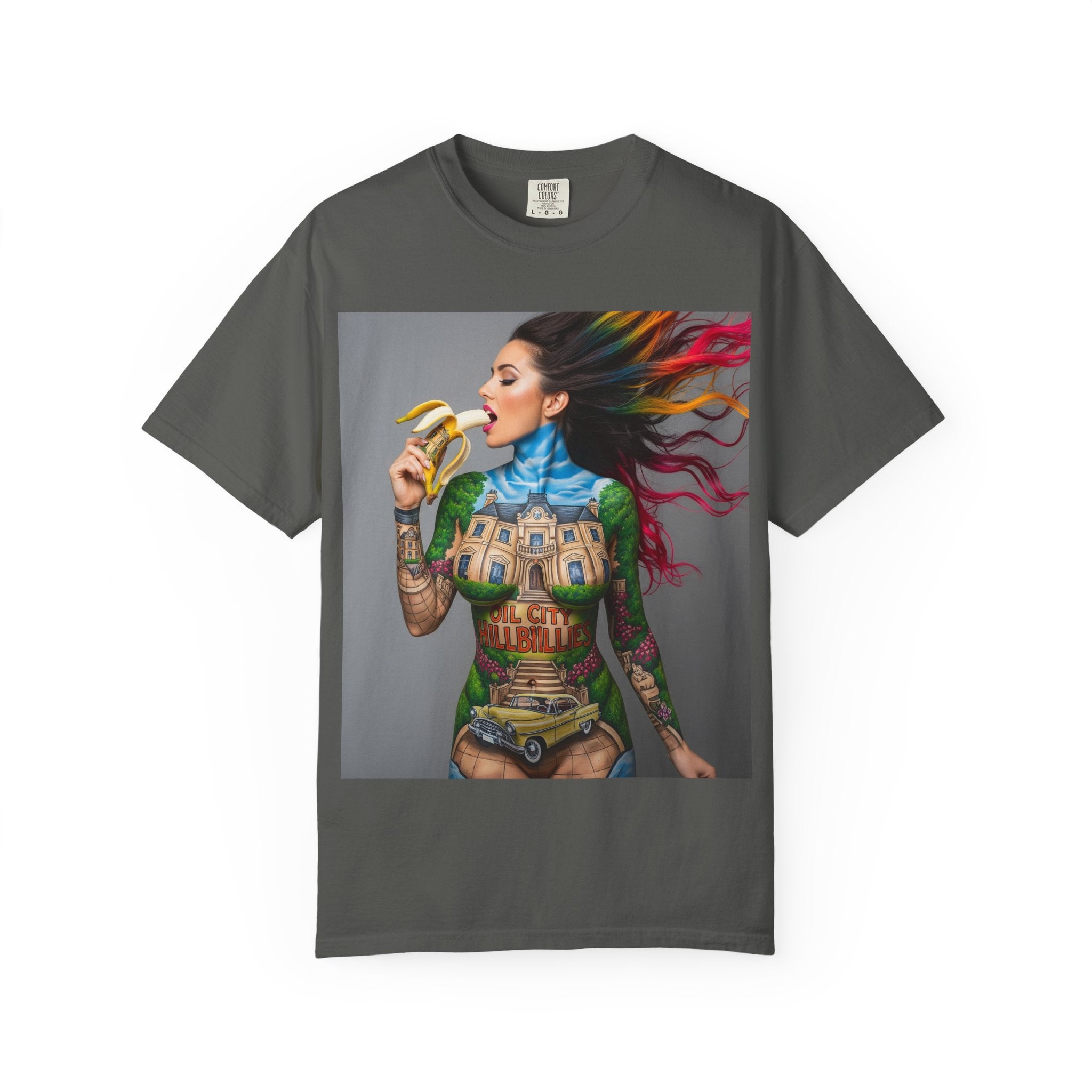 Vibrant Art Tee, Unisex Garment-Dyed T-shirt, Bohemian Style Shirt, Unique Gift, Festival Wear, Artistic Apparel