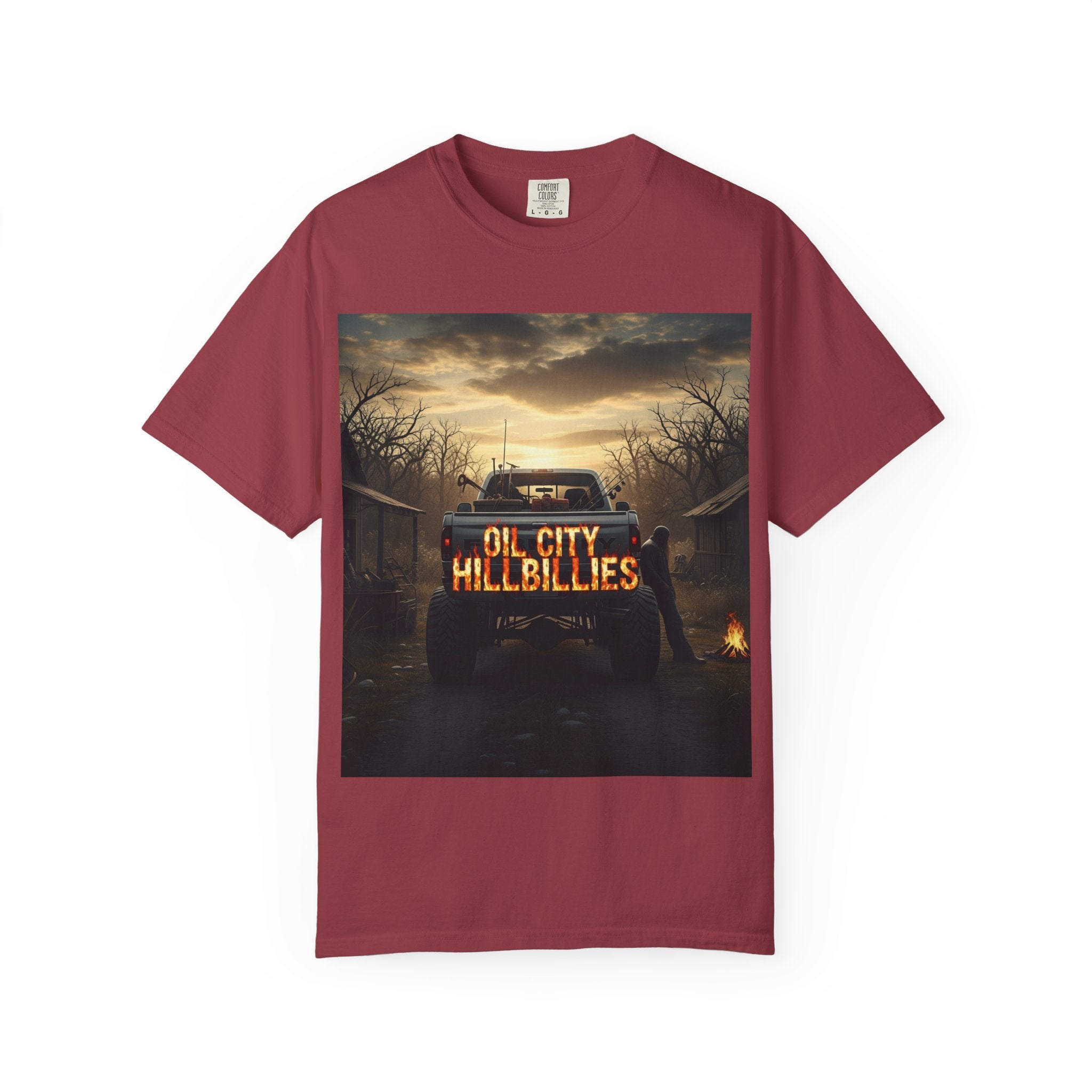 Oil City Hillbillies T-Shirt, Unisex Garment-Dyed Tee, Casual Wear, Outdoor Adventure, Gift for Country Lovers, Vintage Style