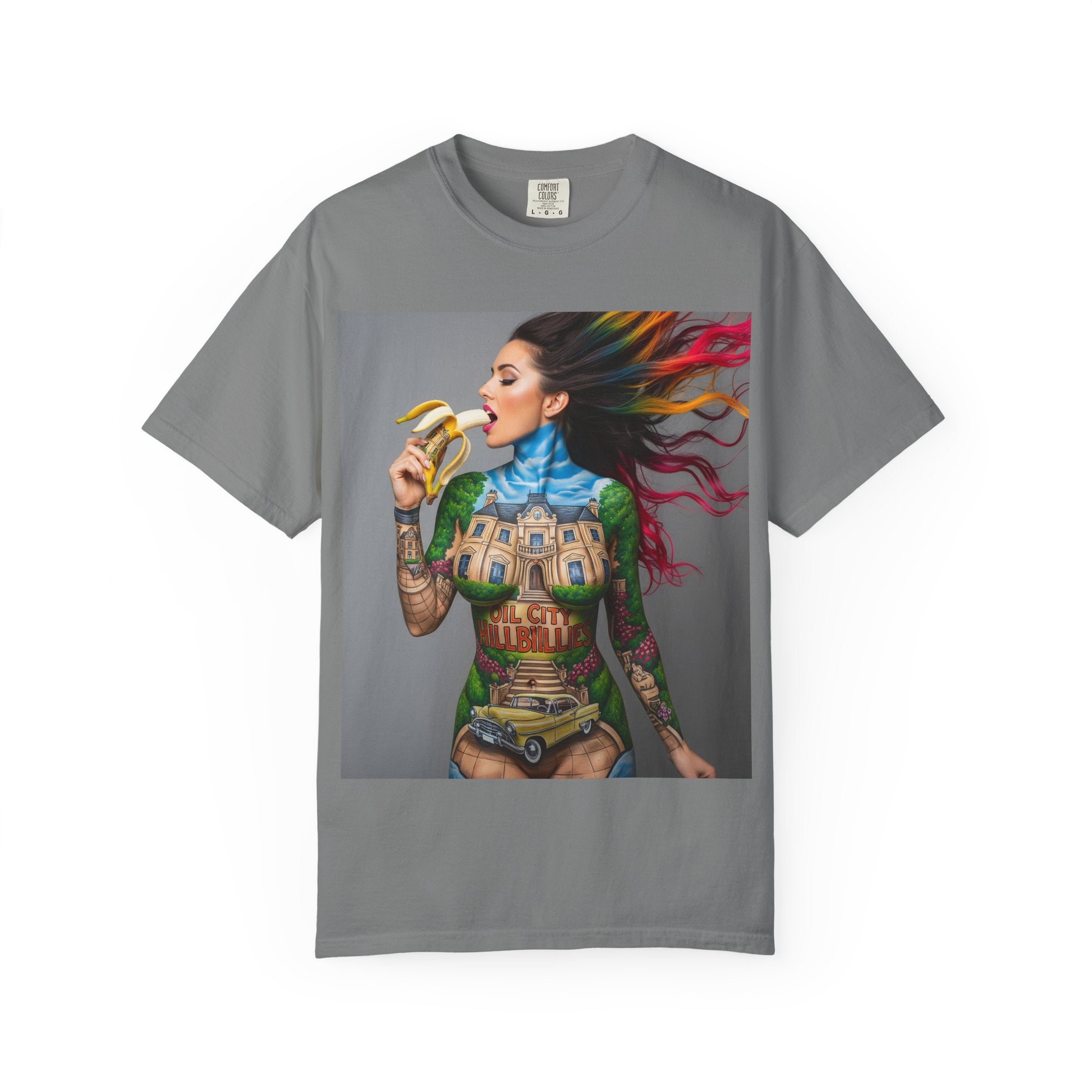 Vibrant Art Tee, Unisex Garment-Dyed T-shirt, Bohemian Style Shirt, Unique Gift, Festival Wear, Artistic Apparel