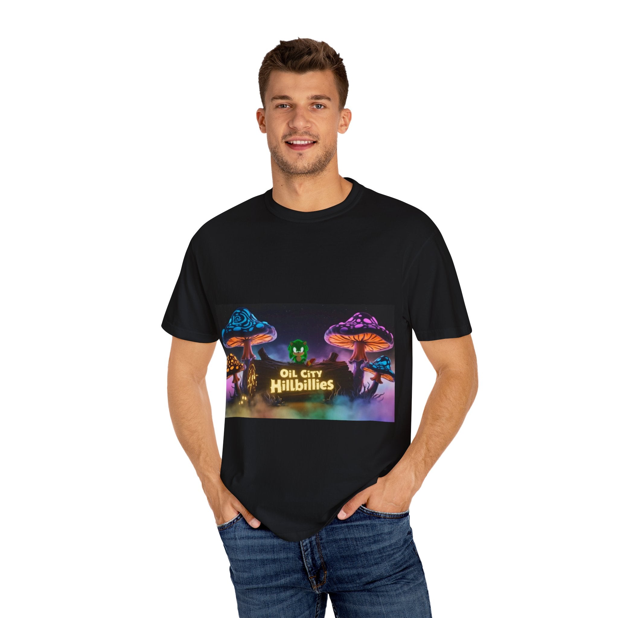 Chronic the Hemphog, Oil City Hillbillies T-Shirt | Unisex Garment-Dyed Tee for Art Lovers, Festival Goers, Quirky Gifts, Retro Style, Summer Essential