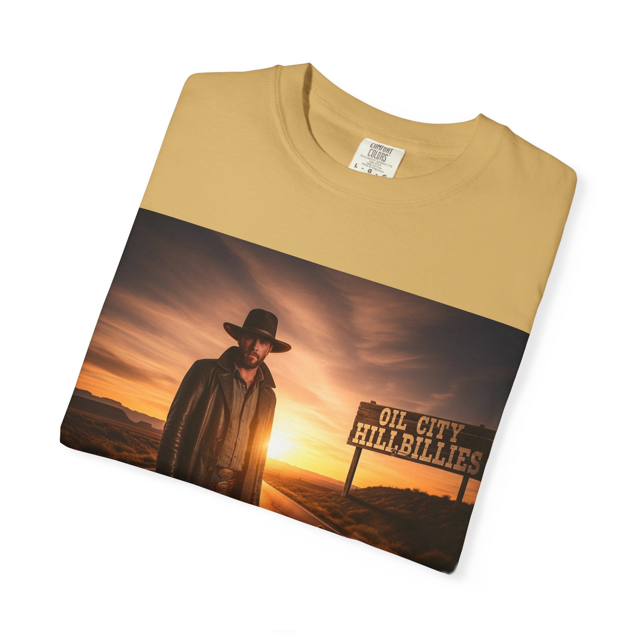 OCH Sunset Cowboy Graphic T-Shirt – Western Style Tee, Gift for Outlaw Country Fans, Casual Wear, Adventure Apparel, Unisex Fashion