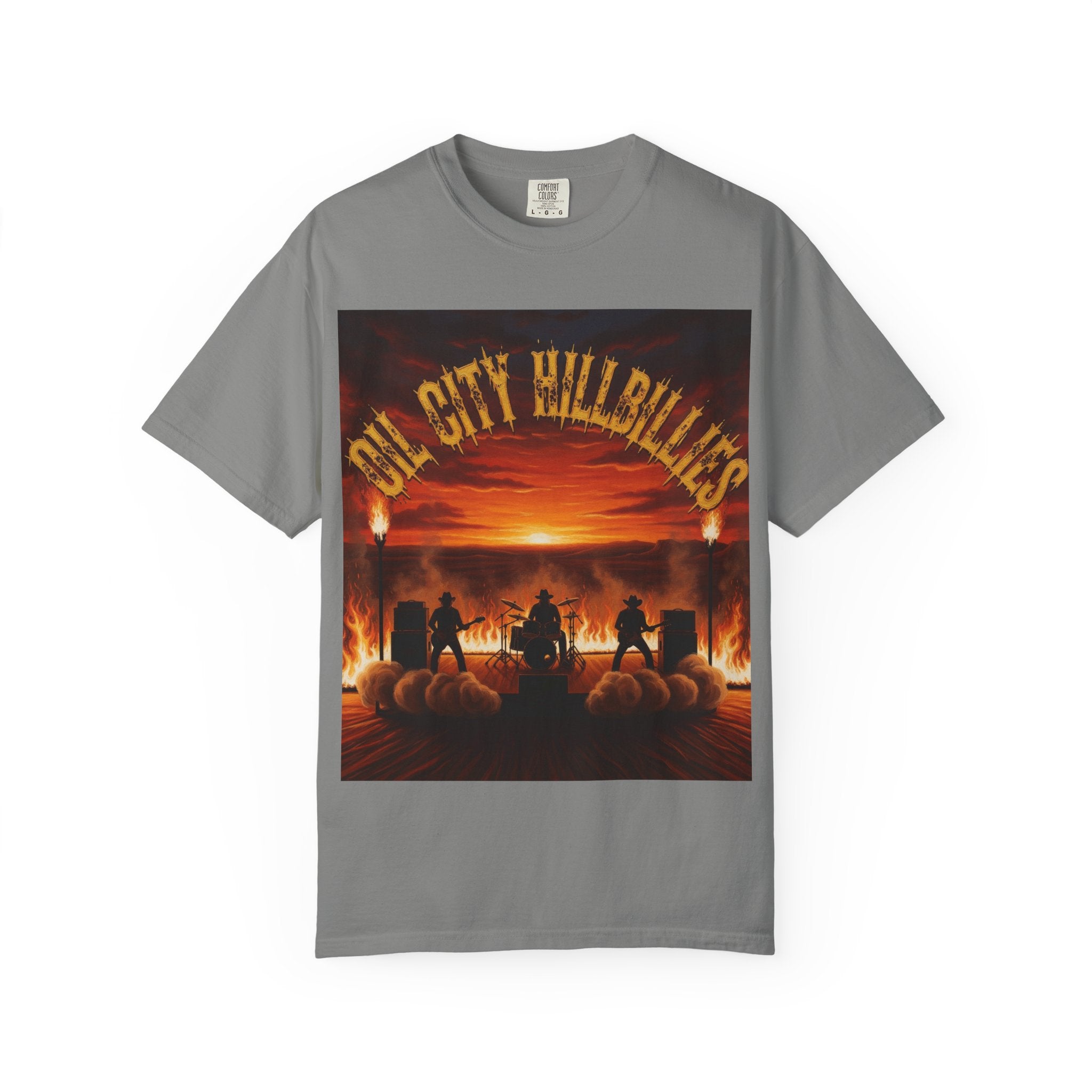 Oil City Hillbillies Sunset Vibe Unisex Tee – Summer Shirt, Festival Fashion, Vintage Graphic Band Tee, Edgy Southern Streetwear