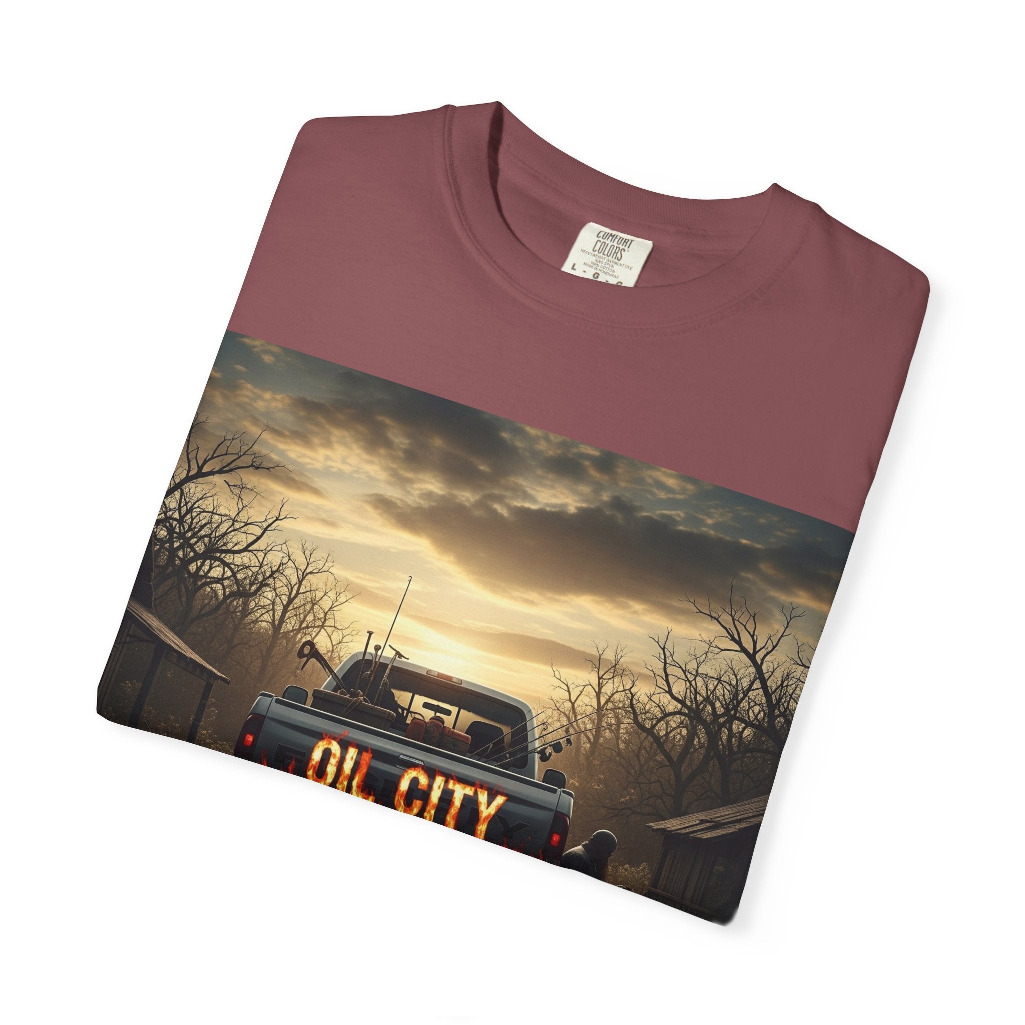 Oil City Hillbillies T-Shirt, Unisex Garment-Dyed Tee, Casual Wear, Outdoor Adventure, Gift for Country Lovers, Vintage Style