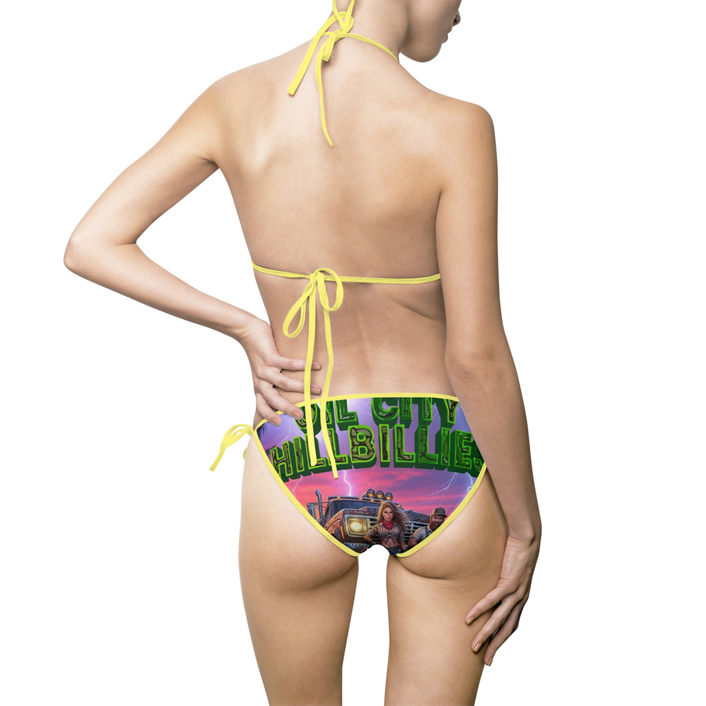 Vibrant Oil City Hillbillies, Women's Bikini Swimsuit, Colorful Swimwear for Beach, Pool Party, Summer Fun, Vacation, Swim Team