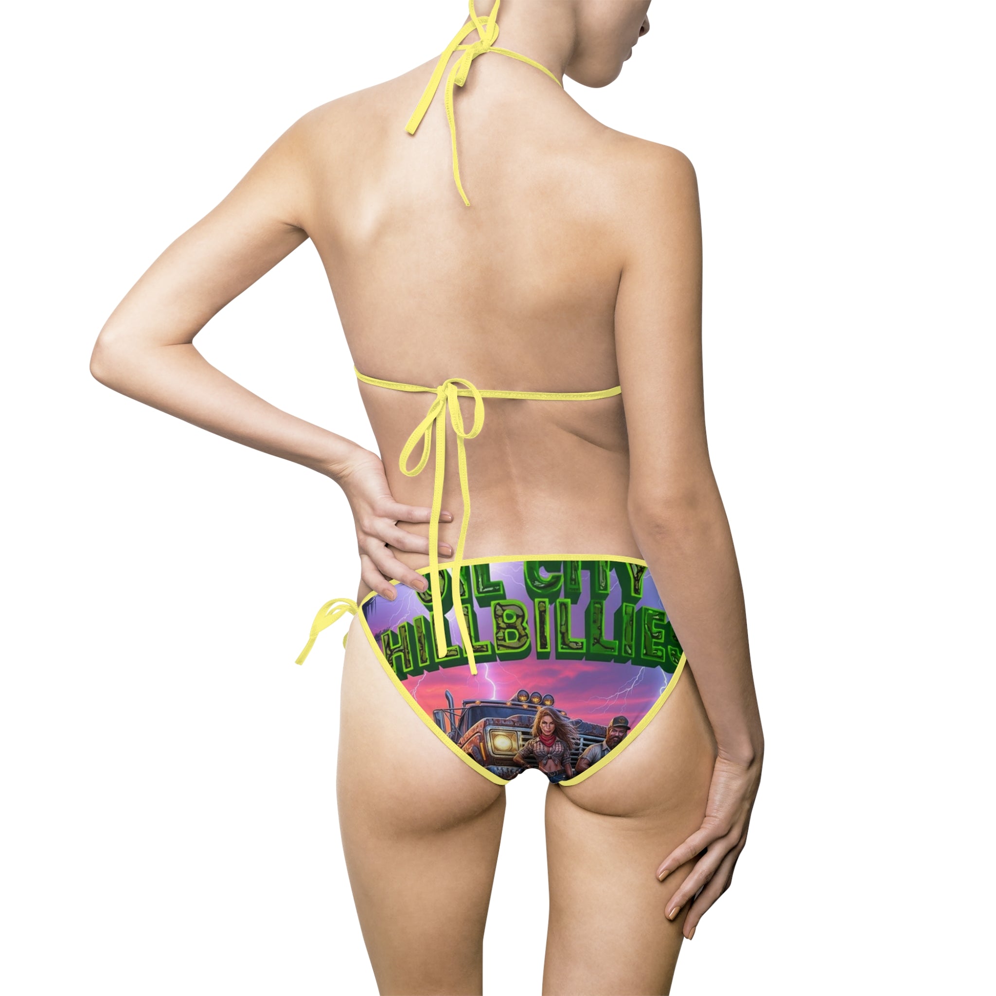 Vibrant Oil City Hillbillies, Women's Bikini Swimsuit, Colorful Swimwear for Beach, Pool Party, Summer Fun, Vacation, Swim Team