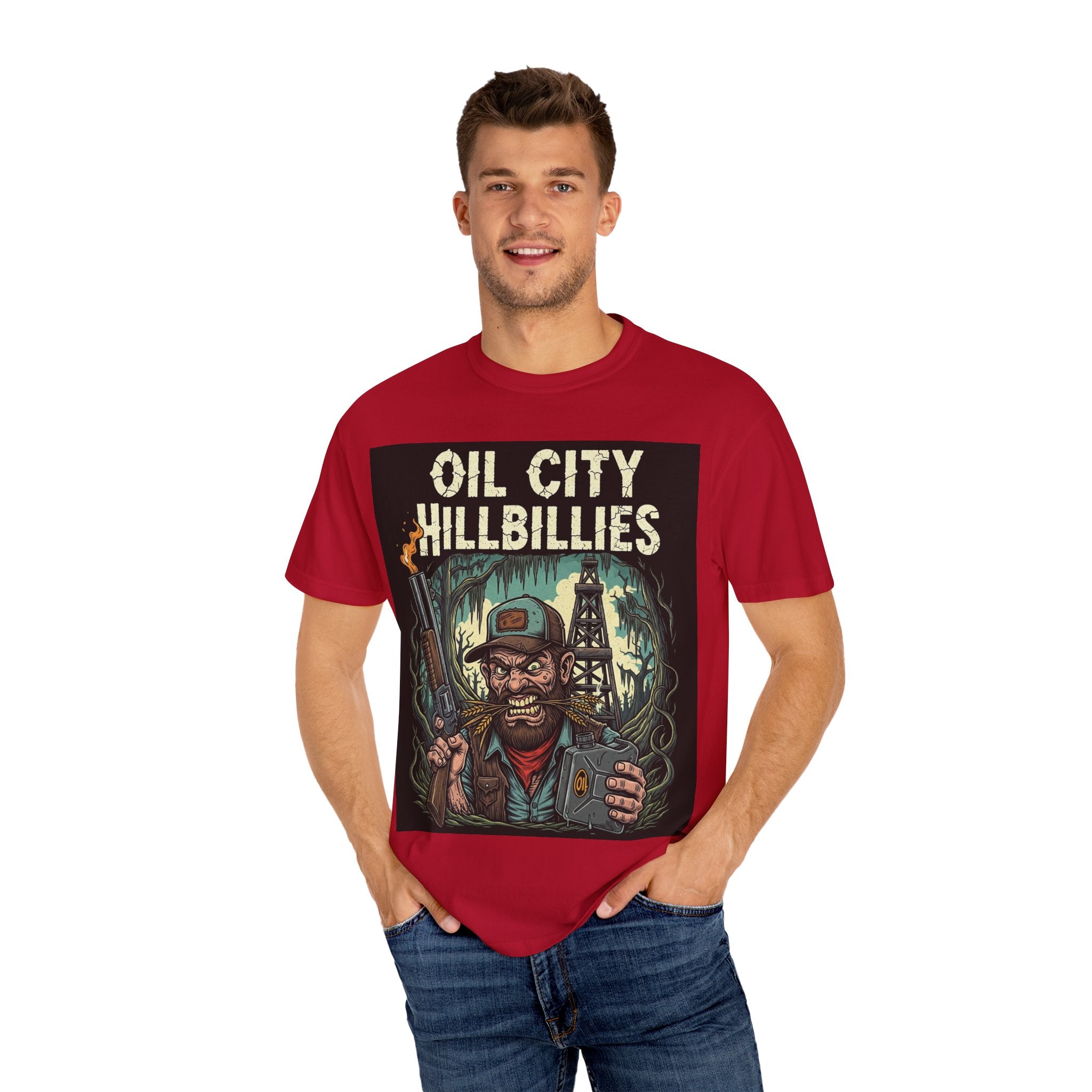Oil City Hillbillies Unisex T-Shirt – Vintage Graphic Tee, Funny Gift, Casual Wear, Festive Party Shirt, 90s Nostalgia Style