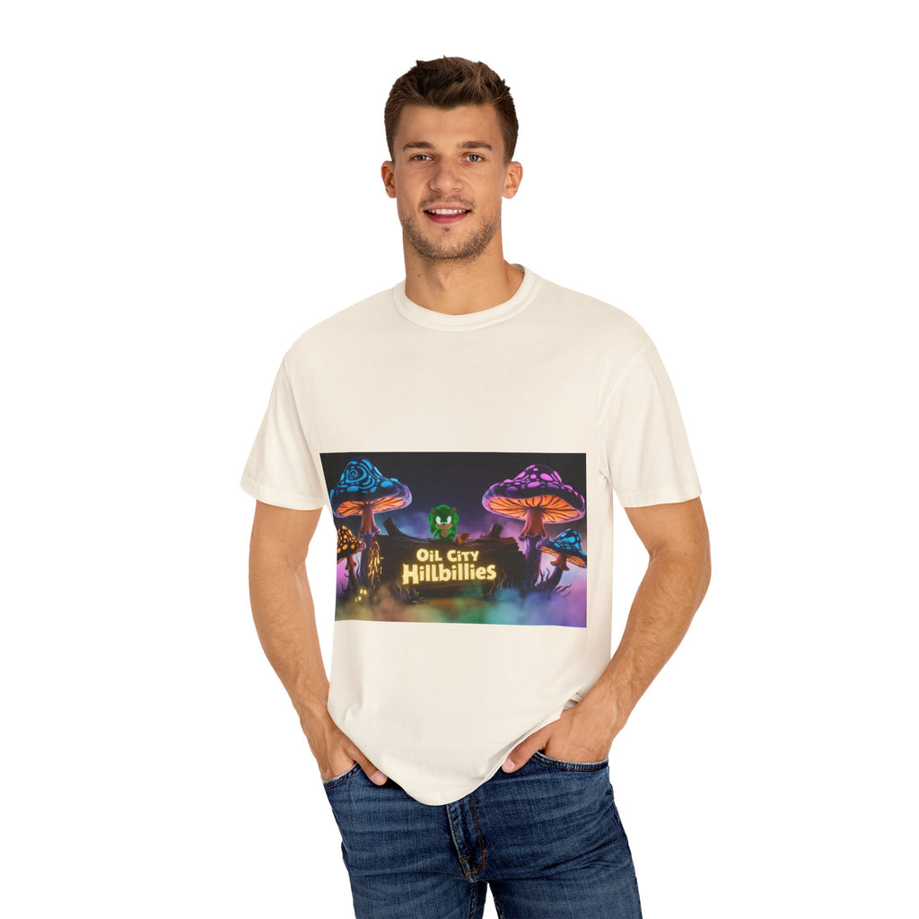 Chronic the Hemphog, Oil City Hillbillies T-Shirt | Unisex Garment-Dyed Tee for Art Lovers, Festival Goers, Quirky Gifts, Retro Style, Summer Essential