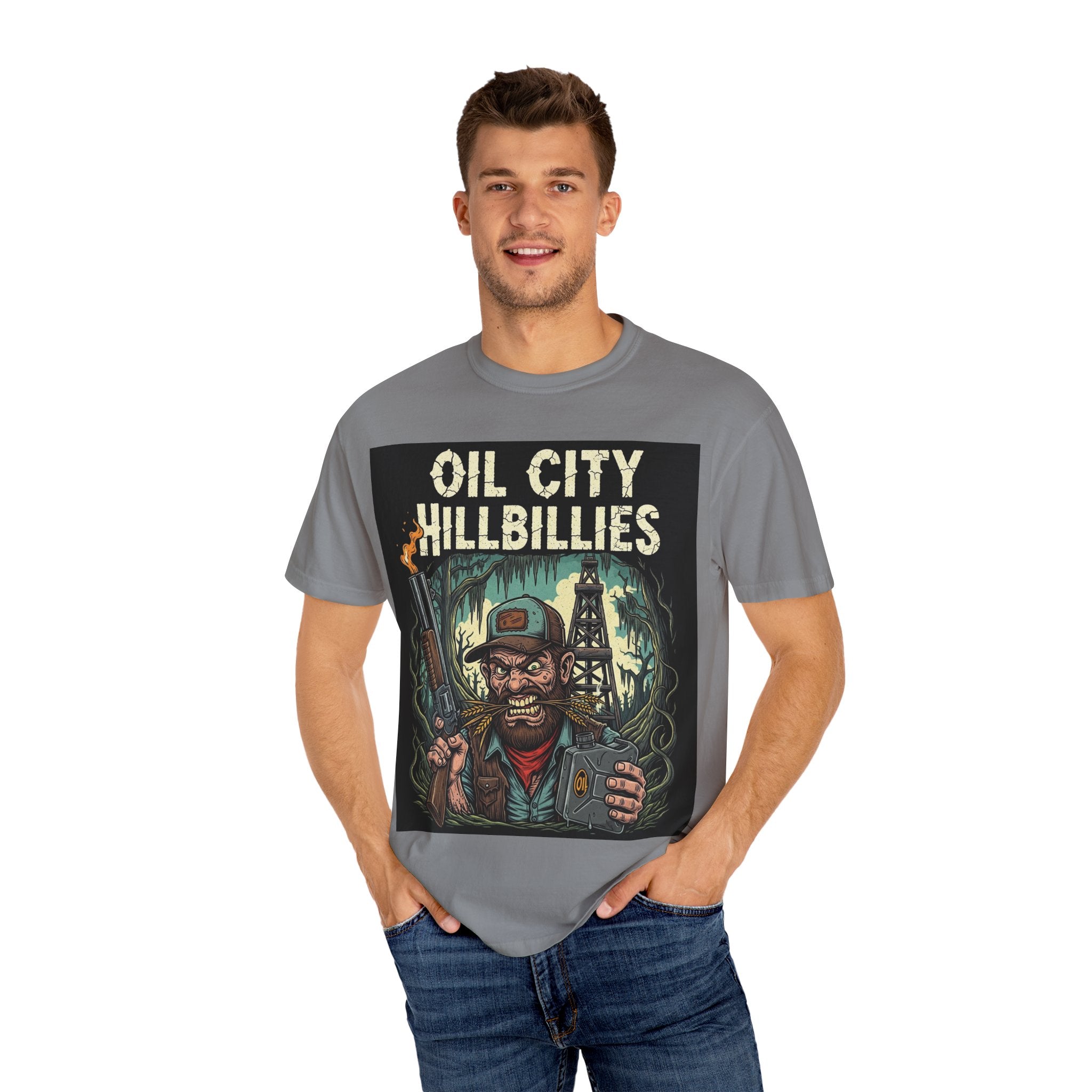 Oil City Hillbillies Unisex T-Shirt – Vintage Graphic Tee, Funny Gift, Casual Wear, Festive Party Shirt, 90s Nostalgia Style