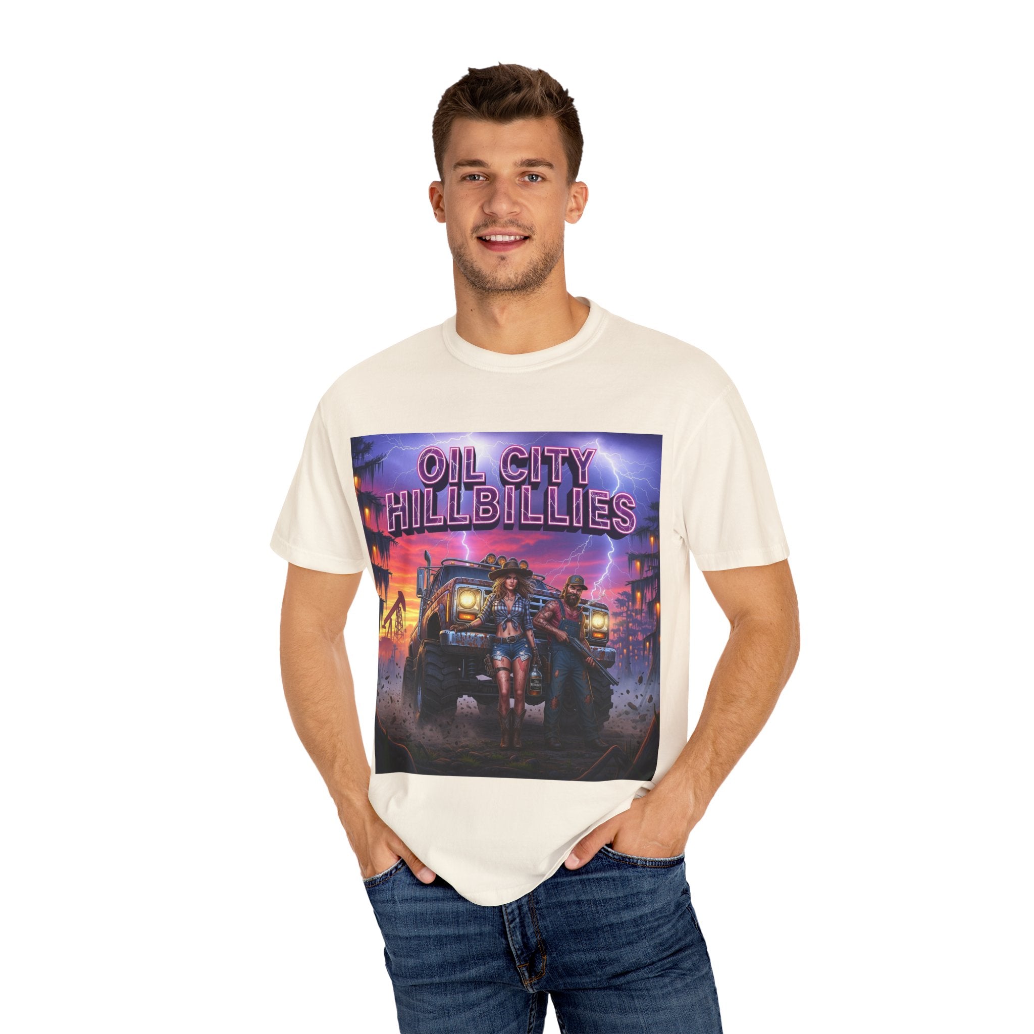 Vintage Oil City Hillbillies T-Shirt – Unisex Graphic Tee, Retro Gift, Festival Wear, Casual Style, Southern Outlaw Statement Shirt