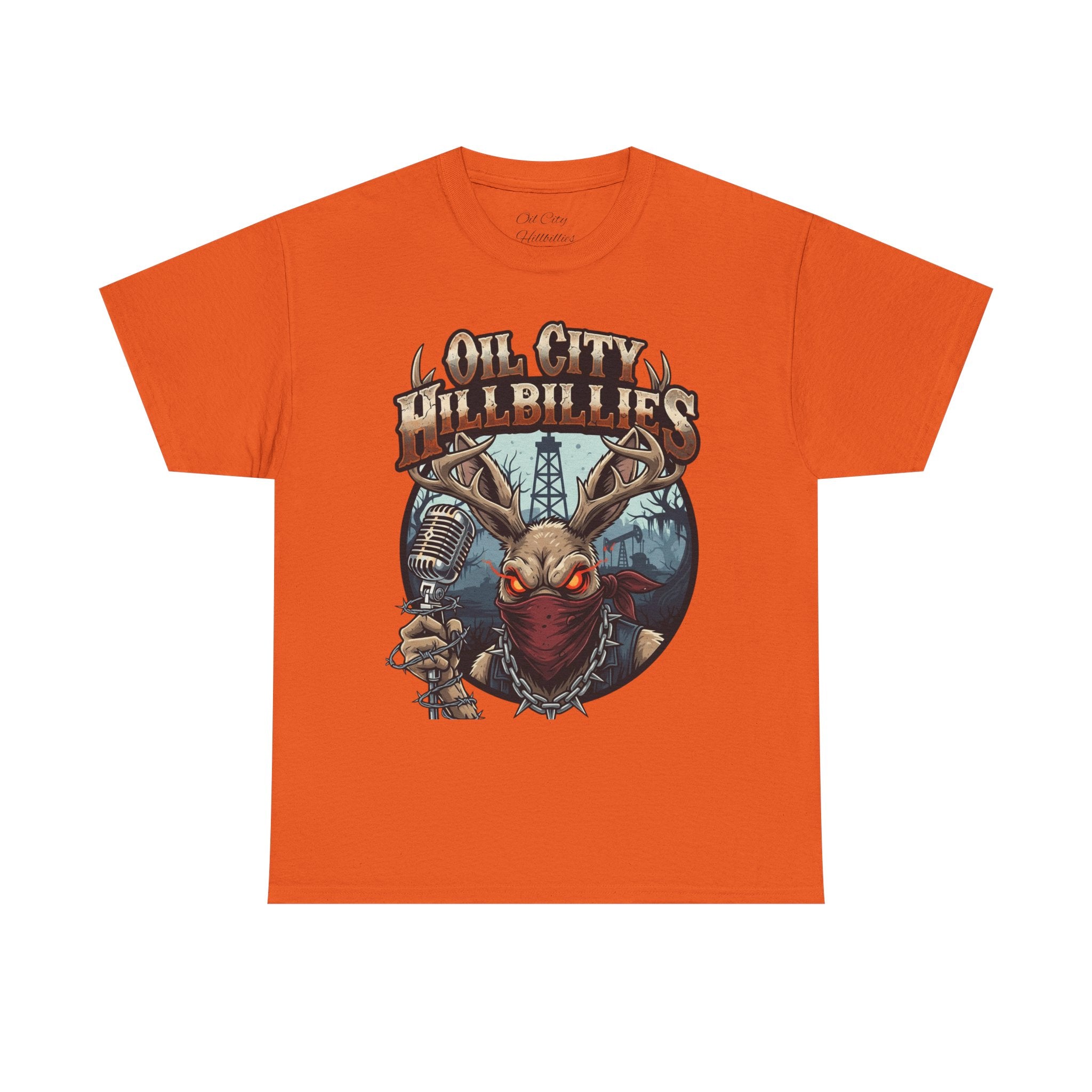 Oil City Hillbillies Unisex Heavy Cotton Tee | Vintage Graphic Tee, Music Festival Shirt, Country Style Apparel, Gift for Him, Casual Wear