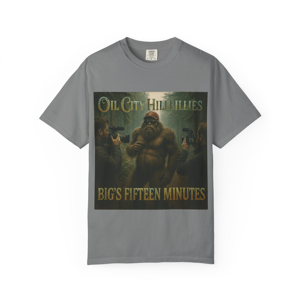 Oil City Hillbillies Unisex T-Shirt, Vintage Style Tee, Bigfoot Humor, Casual Wear, Gift for Nature Lovers, Fun Weekend Shirt