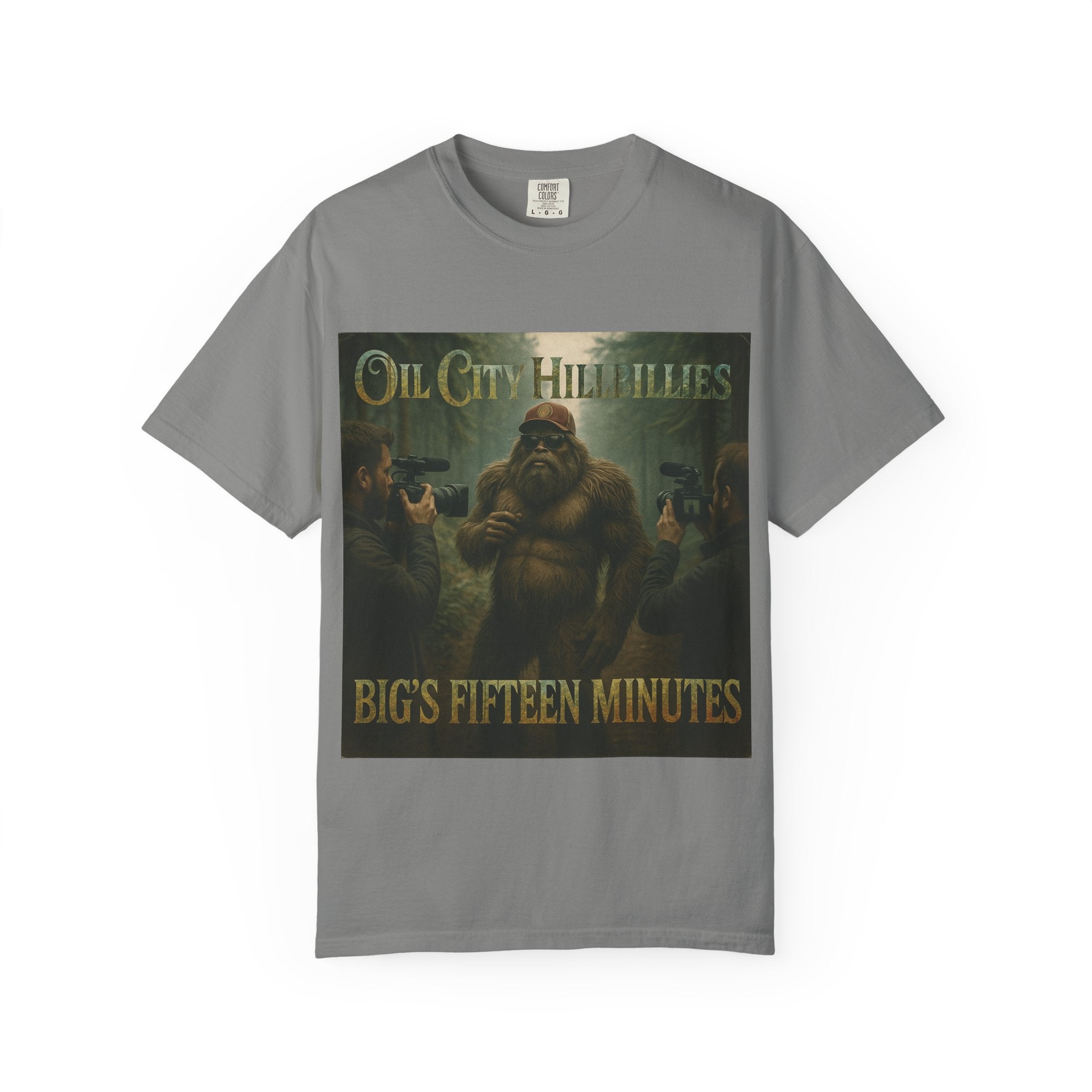 Oil City Hillbillies Unisex T-Shirt, Vintage Style Tee, Bigfoot Humor, Casual Wear, Gift for Nature Lovers, Fun Weekend Shirt