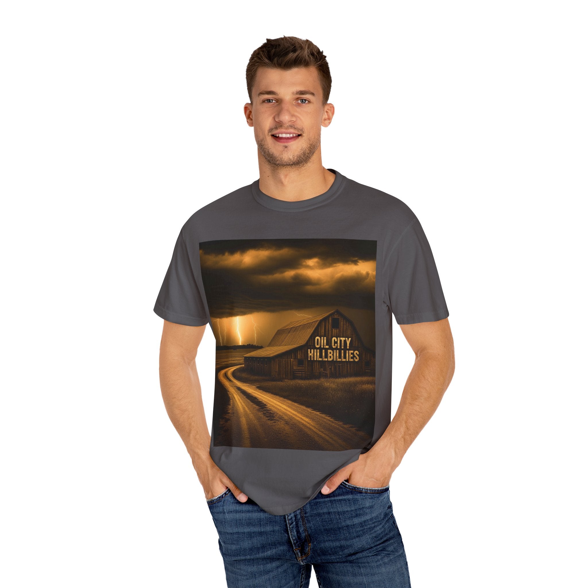 Oil City Hillbillies Vintage Graphic Tee – Unisex Outlaw Country T-Shirt, Southern Rock Band Merch, Country Concert Shirt