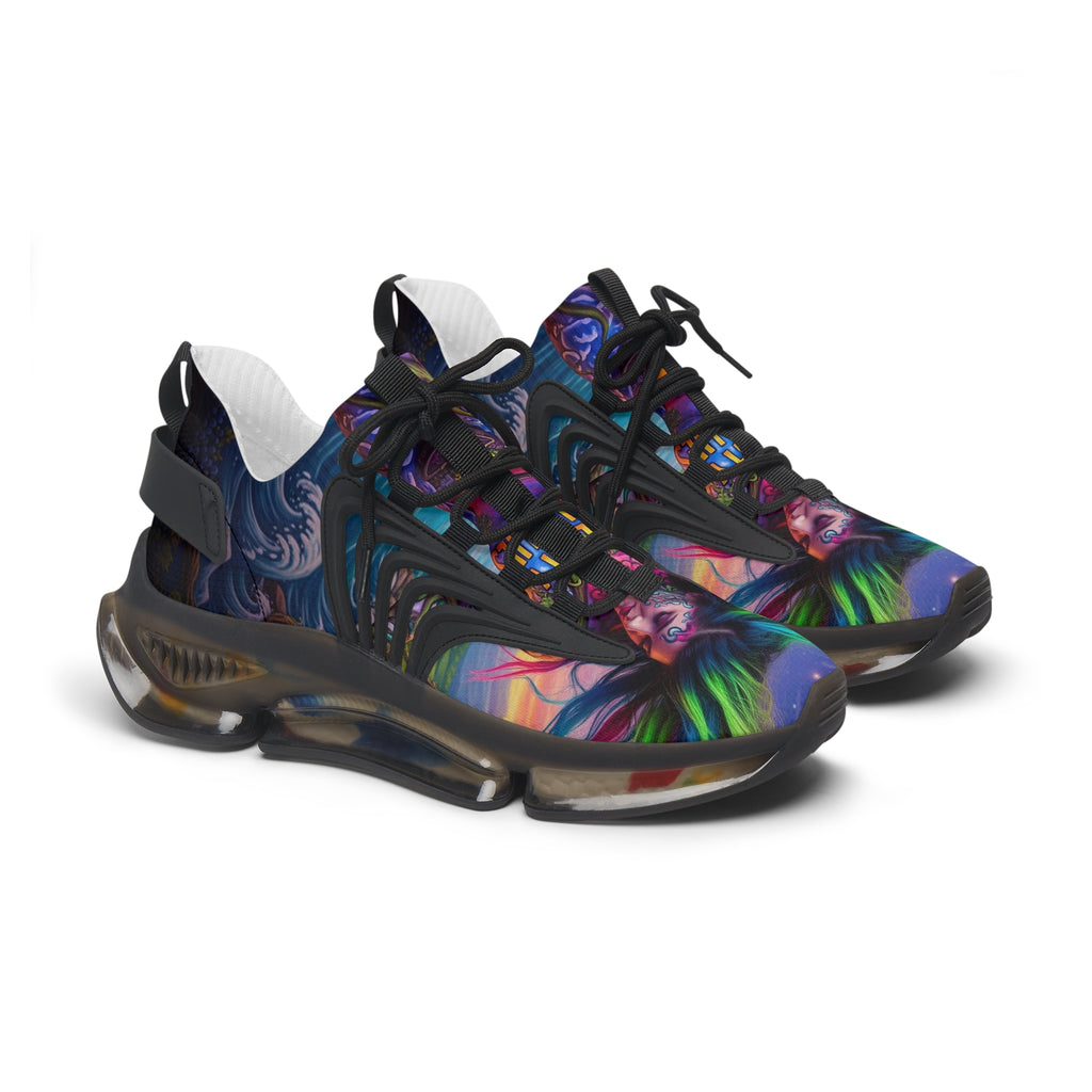 Vibrant Women's Mesh Sneakers | Colorful Athletic Shoes, Trendy Sneakers, Sporty Footwear, Festival Style, Unique Gift Idea
