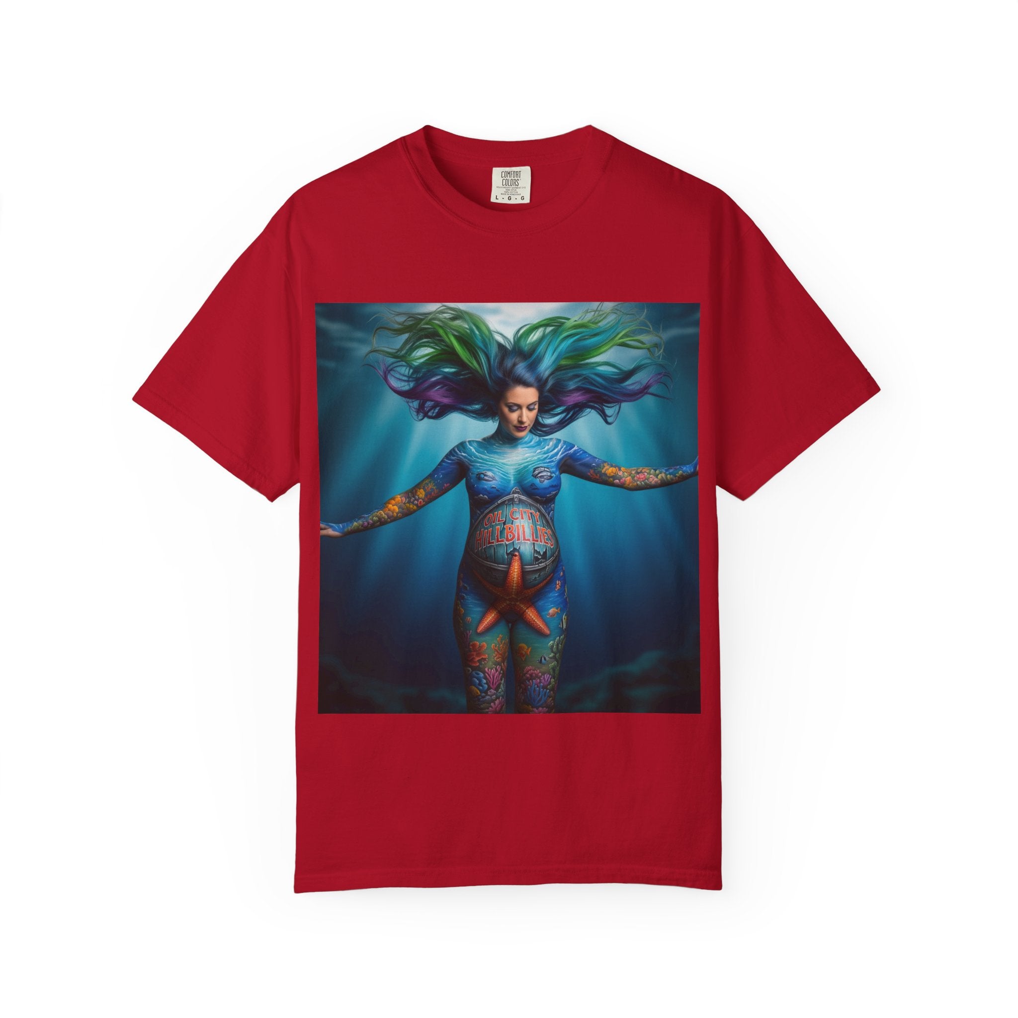 Garment-Dyed Oil City Hillbillies Tee Inspired by Southern Roots and Backwoods Culture, Bohemian T-shirt for Music Festivals, Artistic Outlaw Fashion Statement, Perfect Gift for Fans